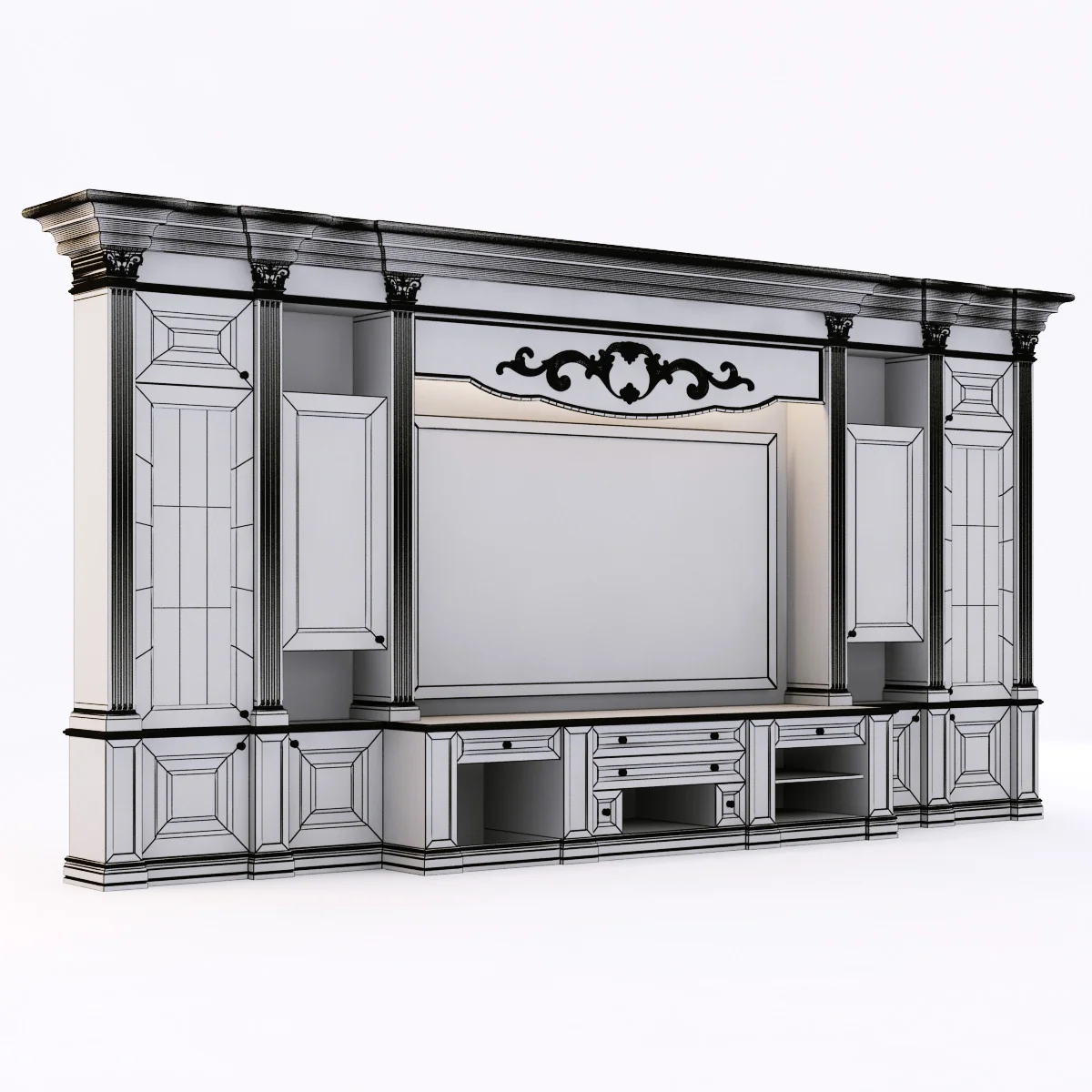 TV Wall — 3D model preview 5