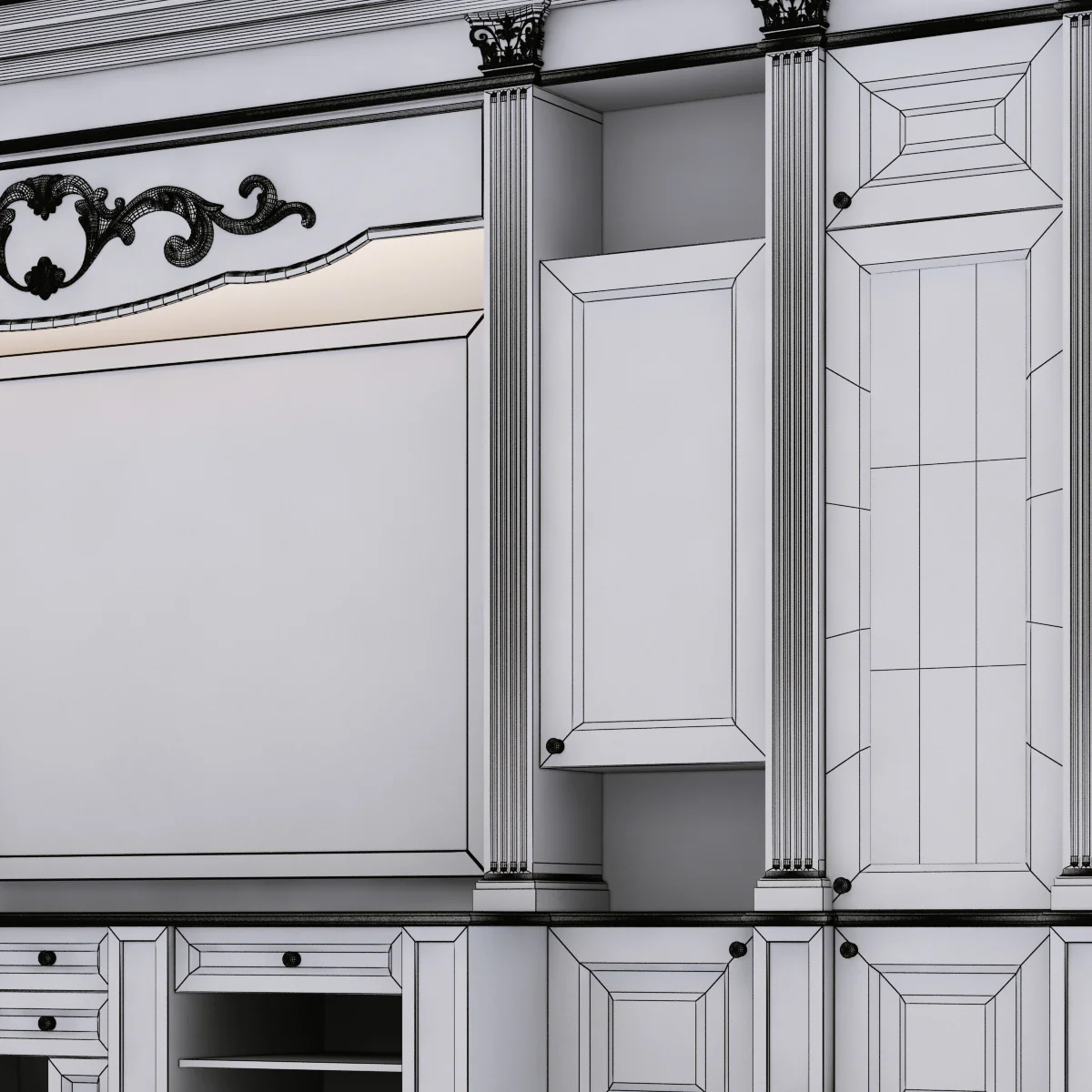 TV Wall — 3D model preview 7