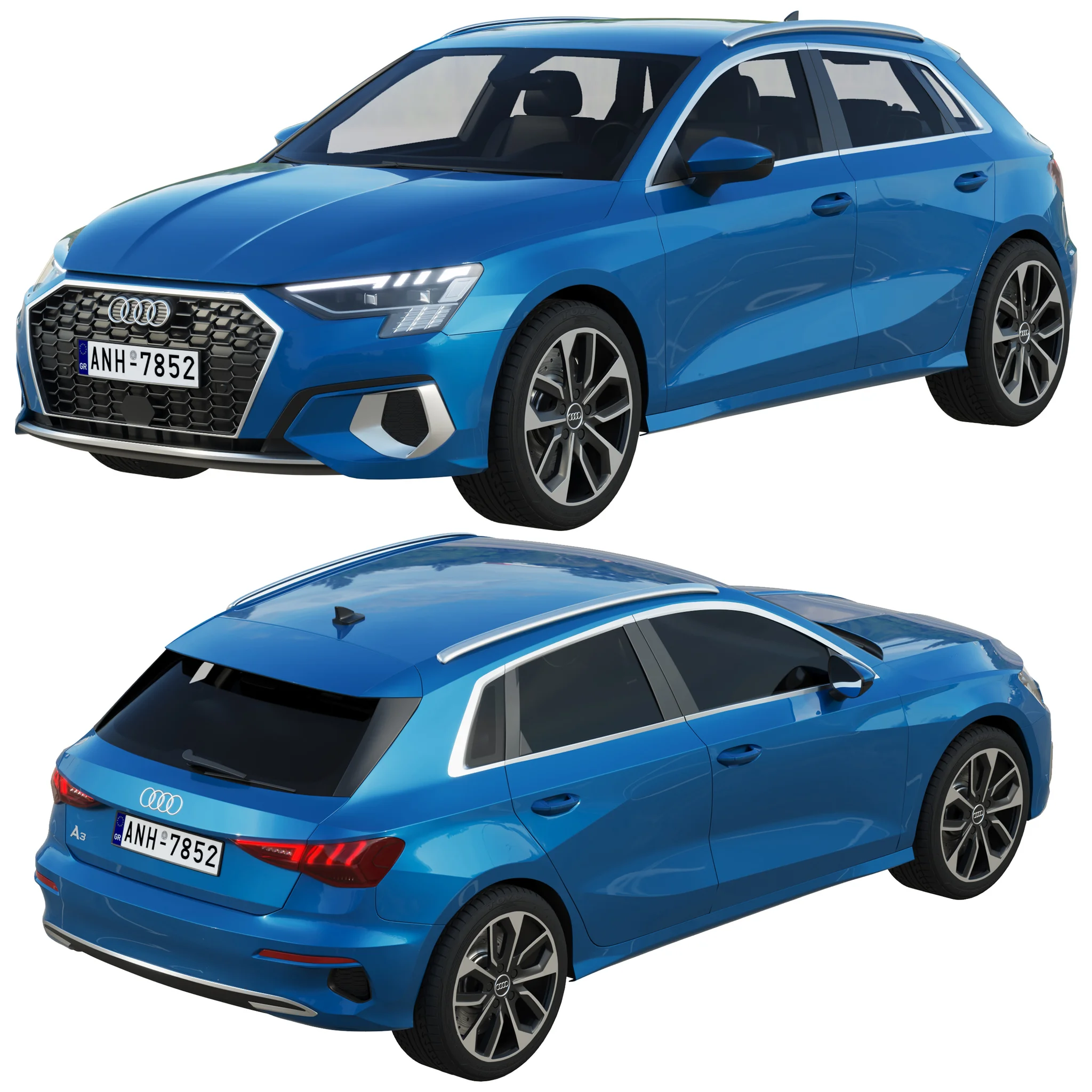 Audi A3 Sportback, 3D model preview 7