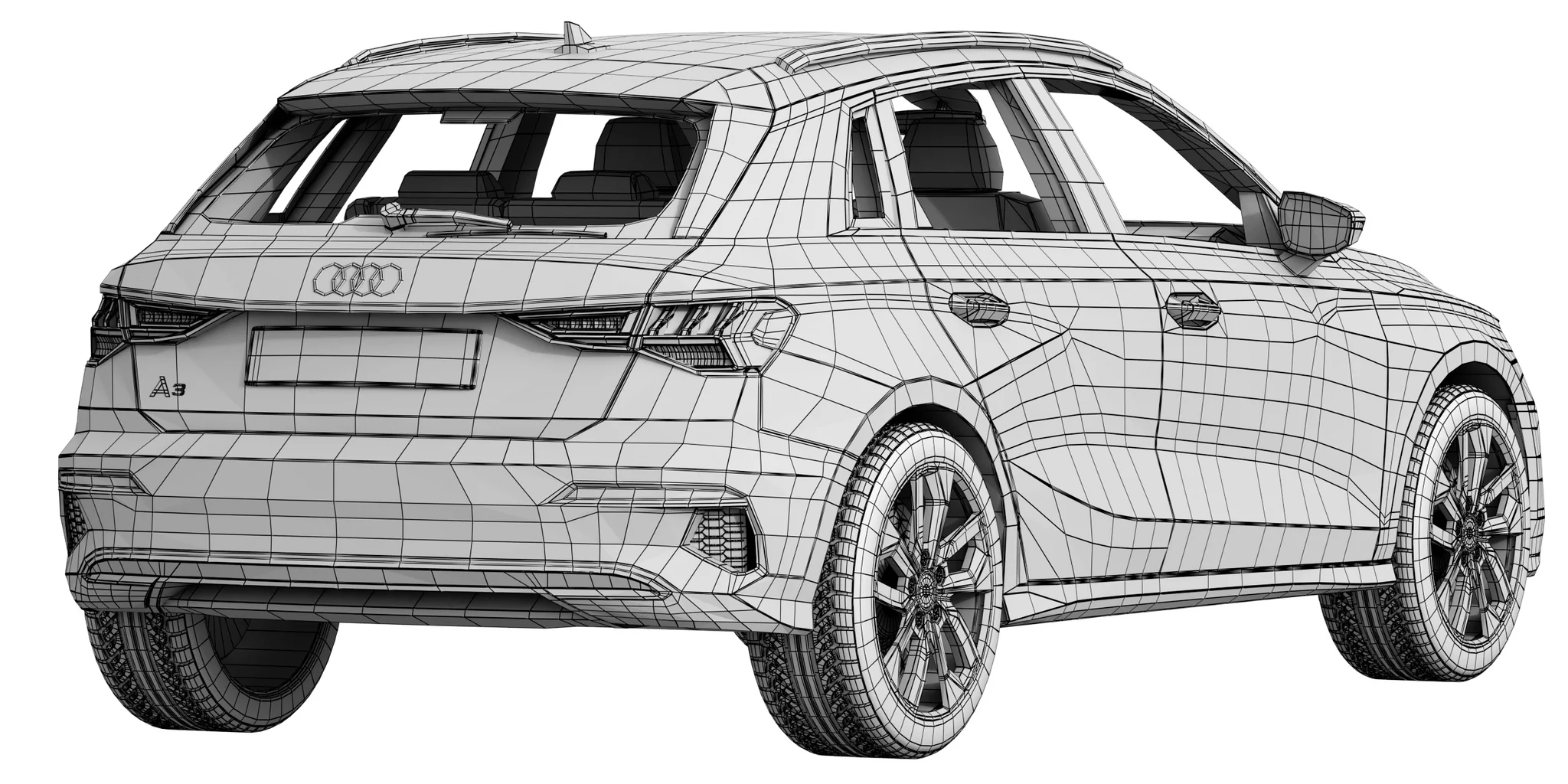 Audi A3 Sportback, 3D model preview 8