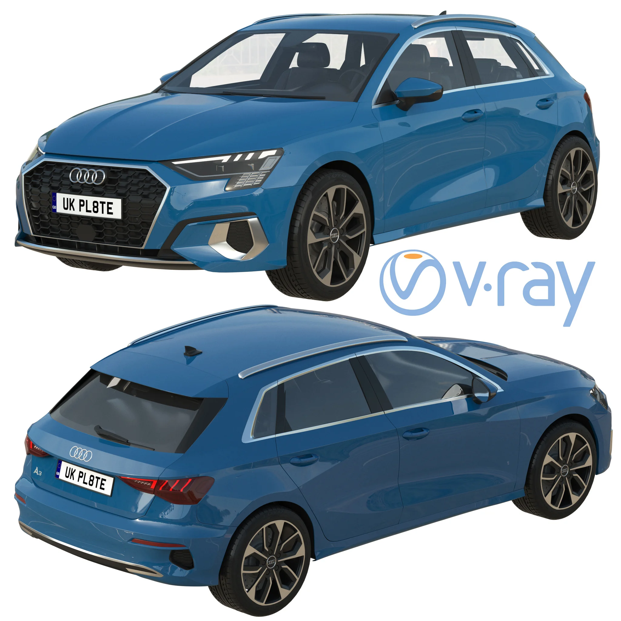 Audi A3 Sportback, 3D model preview 14
