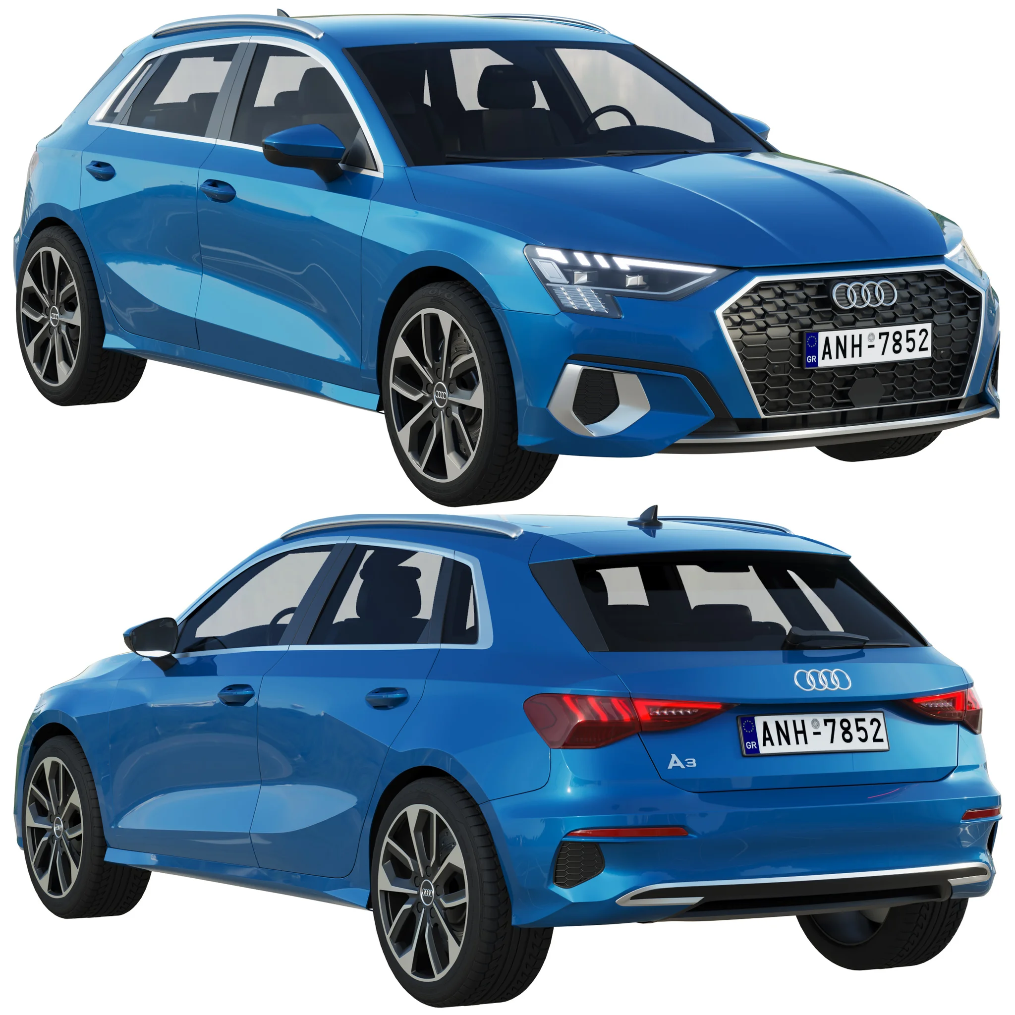 Audi A3 Sportback, 3D model preview 16