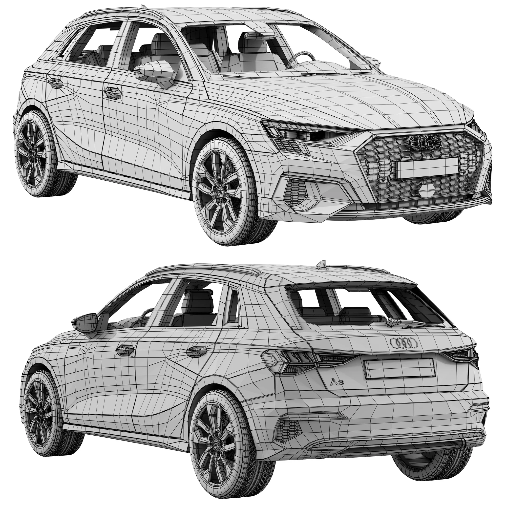 Audi A3 Sportback, 3D model preview 18