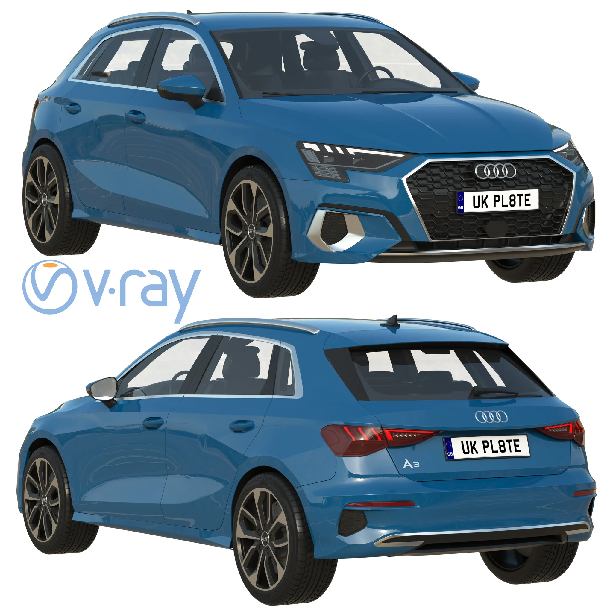 Audi A3 Sportback, 3D model preview 20