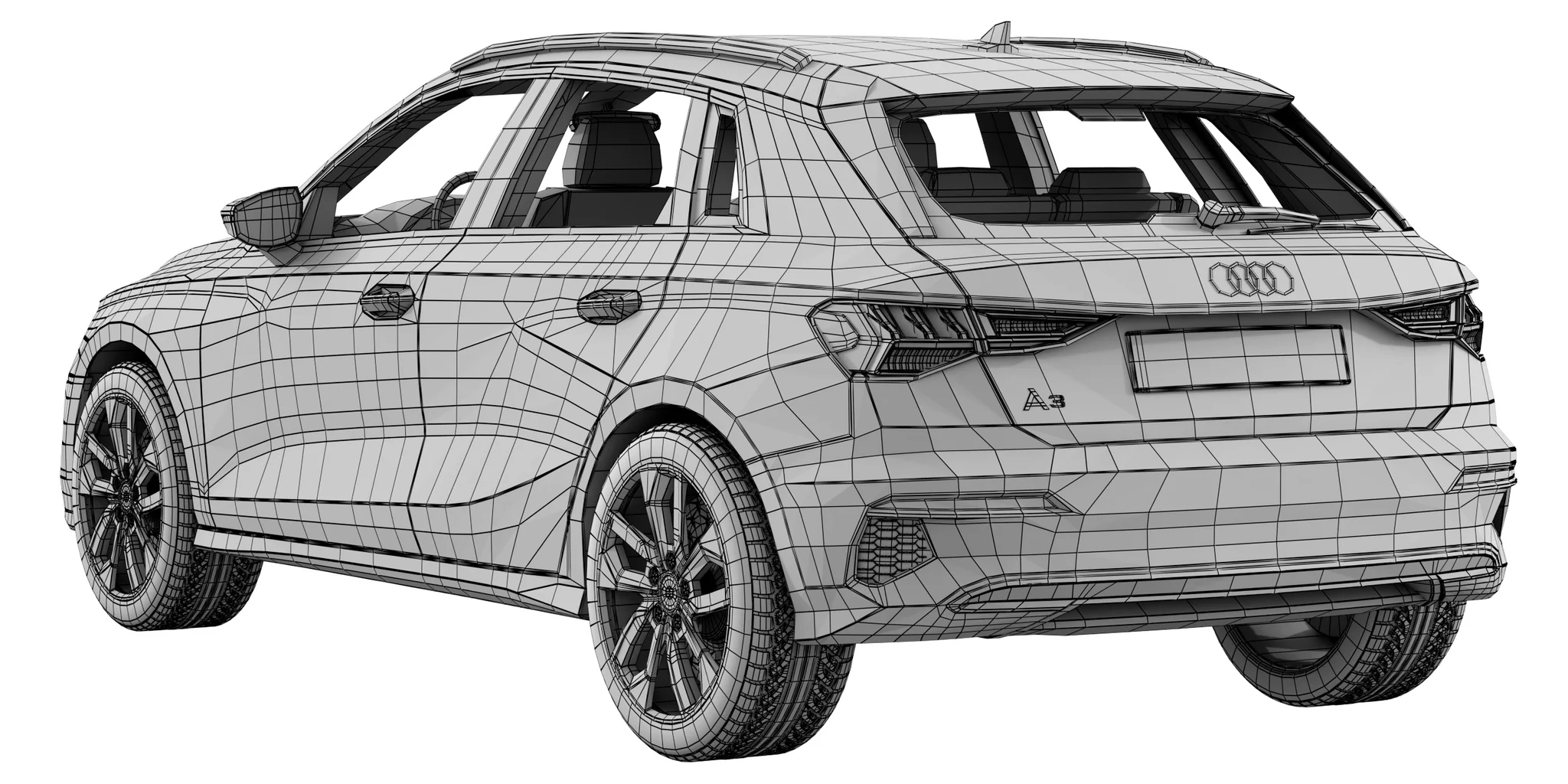Audi A3 Sportback, 3D model preview 22