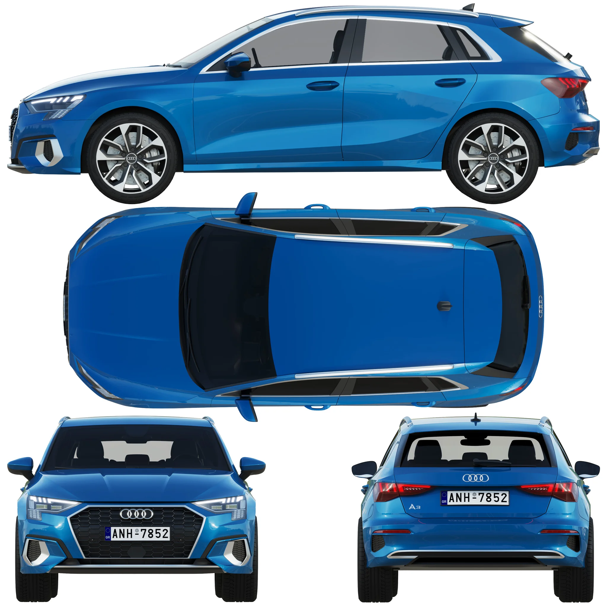 Audi A3 Sportback, 3D model preview 27