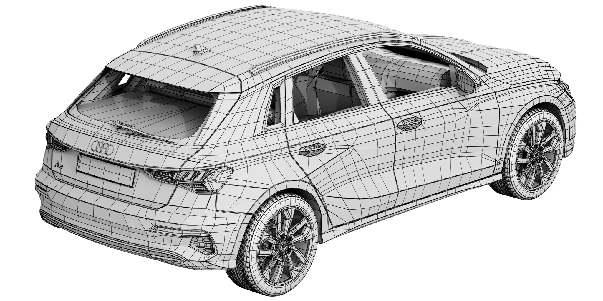 Audi A3 Sportback, 3D model preview 35