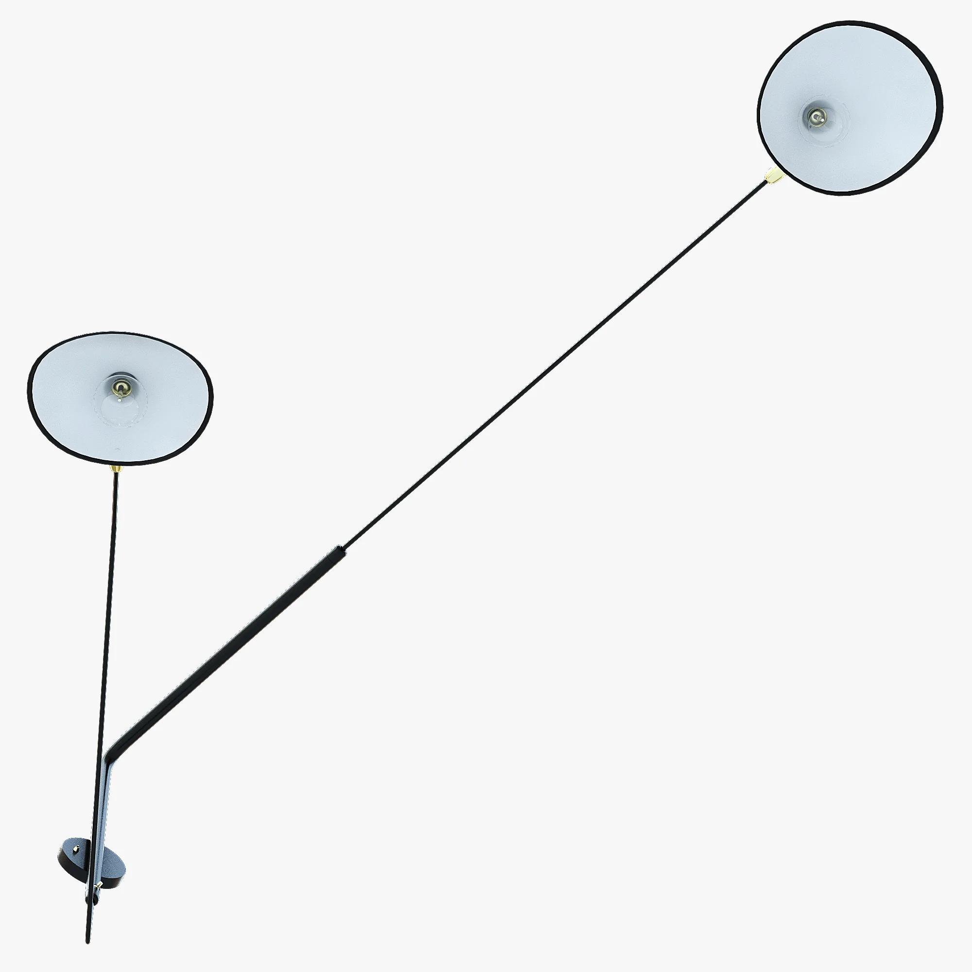 Serge Mouille Rotating Sconce Two Arm MSC R2C — 3D model preview 1