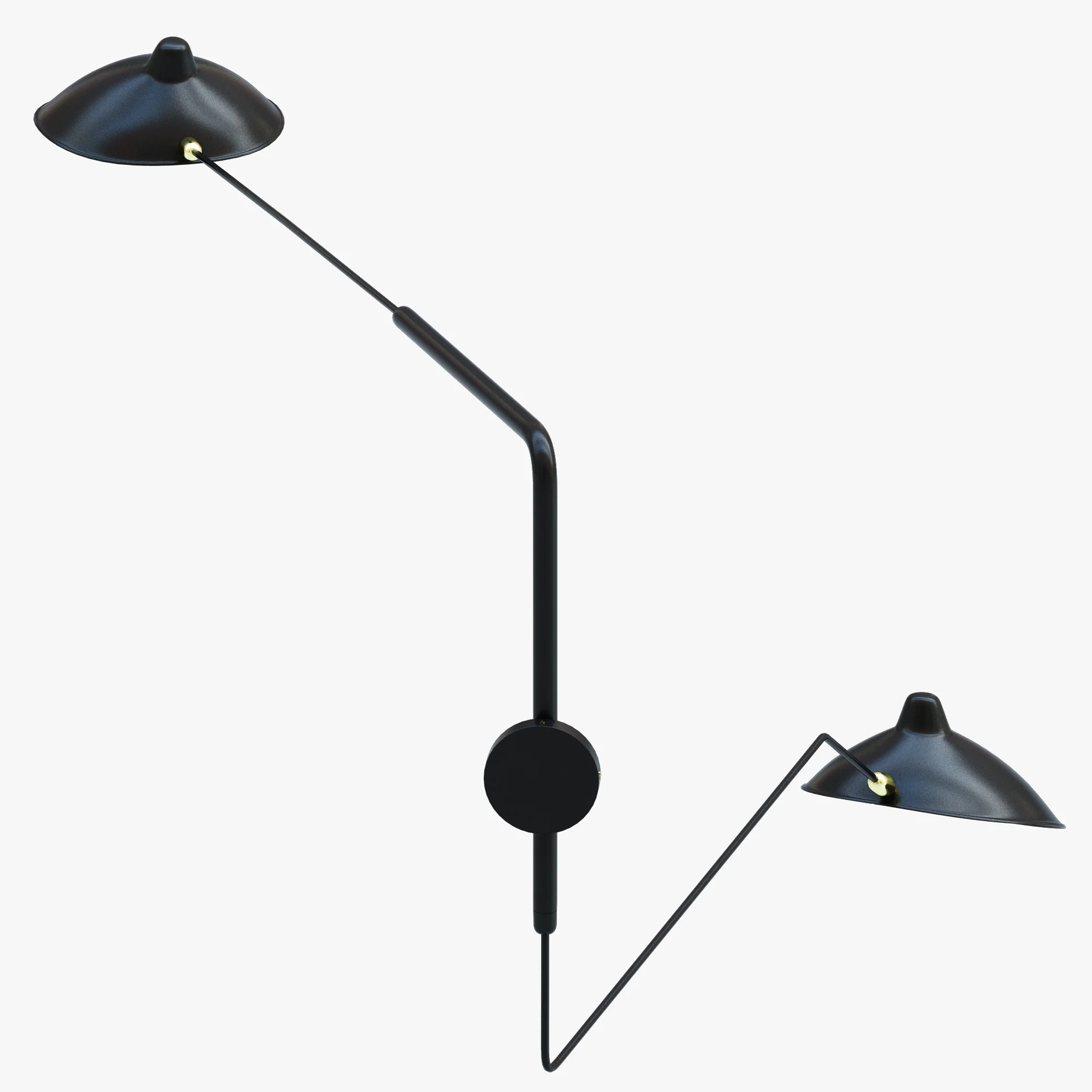 Serge Mouille Rotating Sconce Two Arm MSC R2C — 3D model preview 2