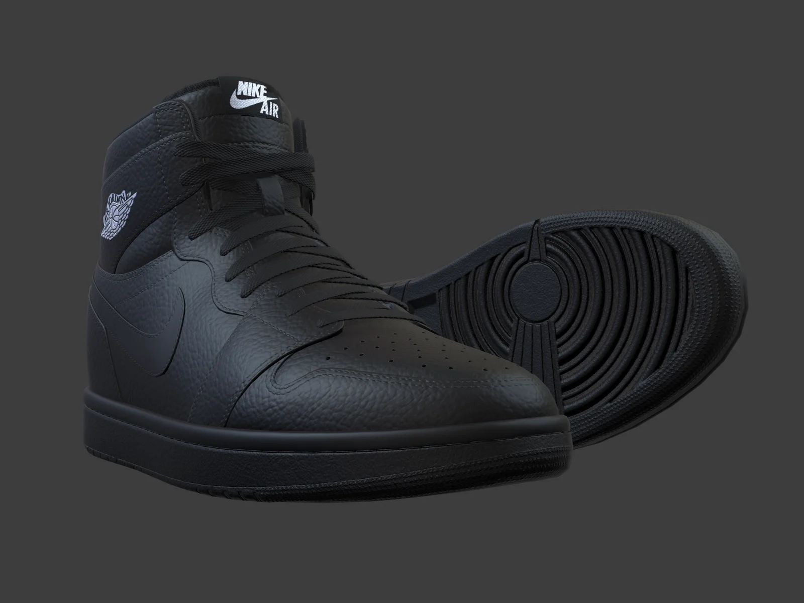 Air Jordan 1-retro sneaker 2, 3D model preview 1