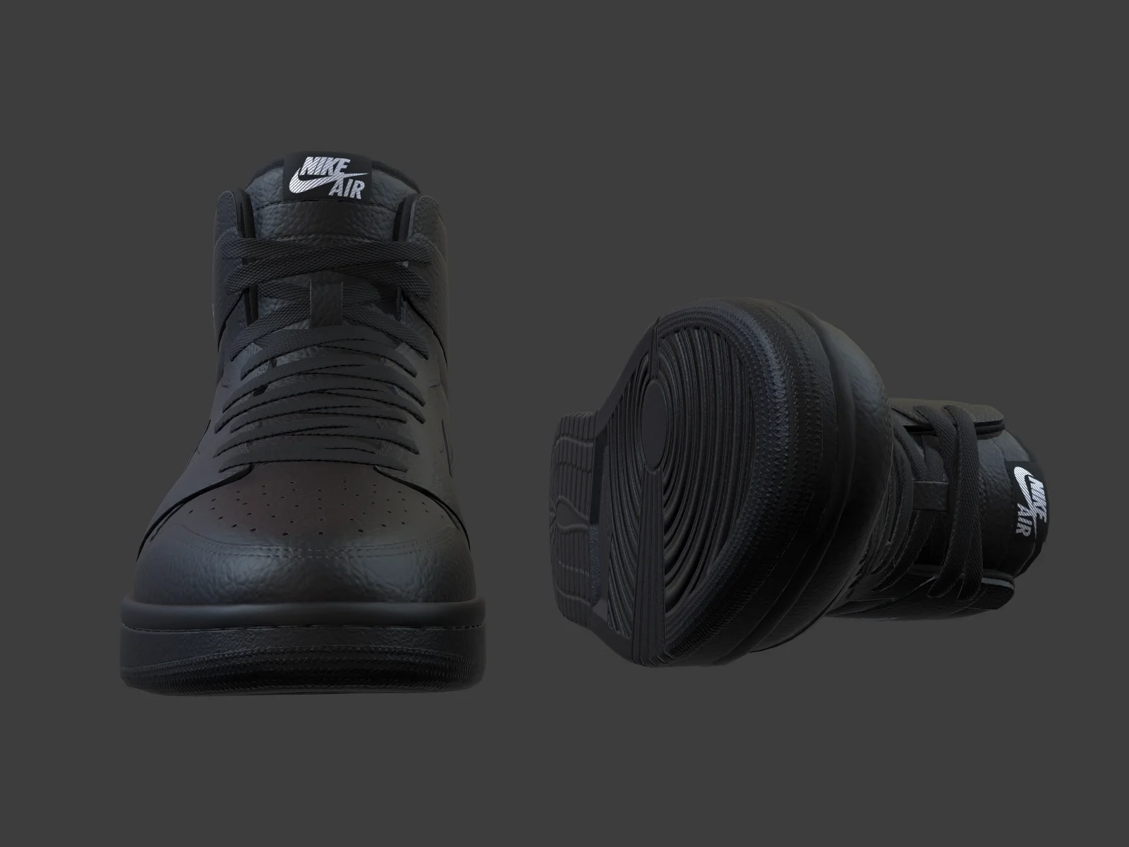 Air Jordan 1-retro sneaker 2, 3D model preview 2