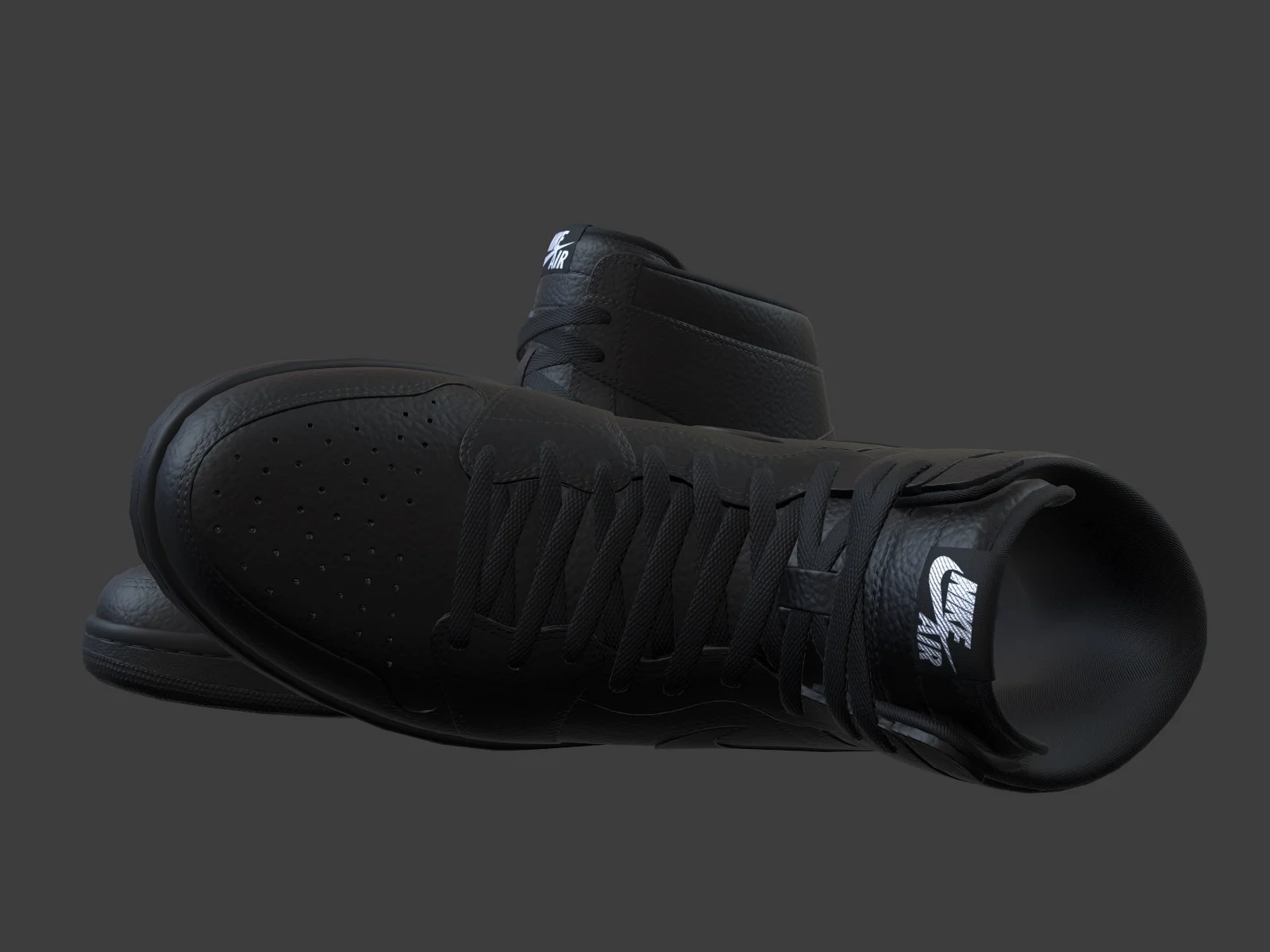 Air Jordan 1-retro sneaker 2, 3D model preview 4