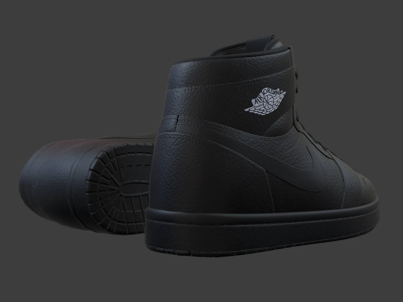 Air Jordan 1-retro sneaker 2, 3D model preview 8