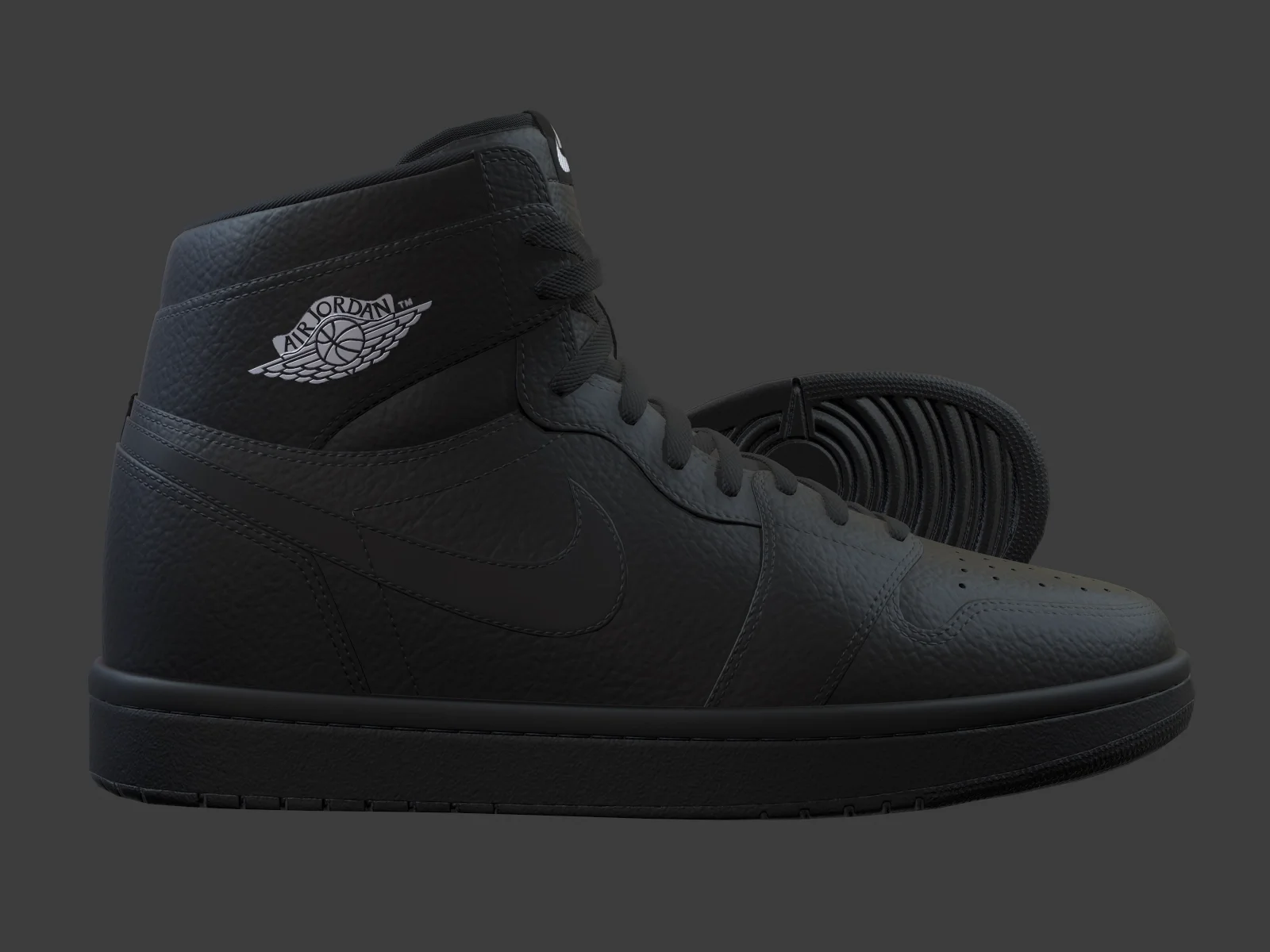 Air Jordan 1-retro sneaker 2, 3D model preview 9