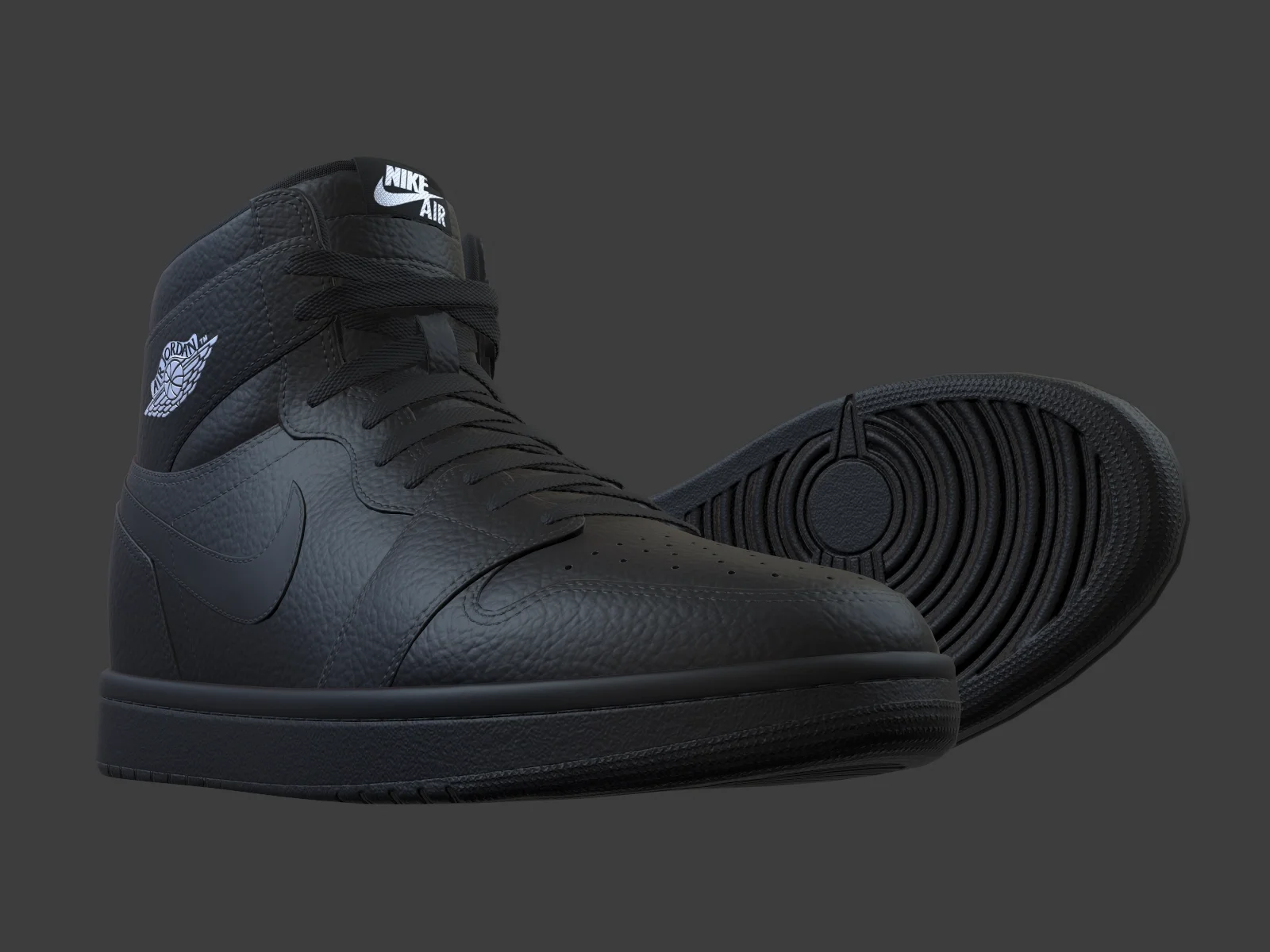 Air Jordan 1-retro sneaker 2, 3D model preview 10