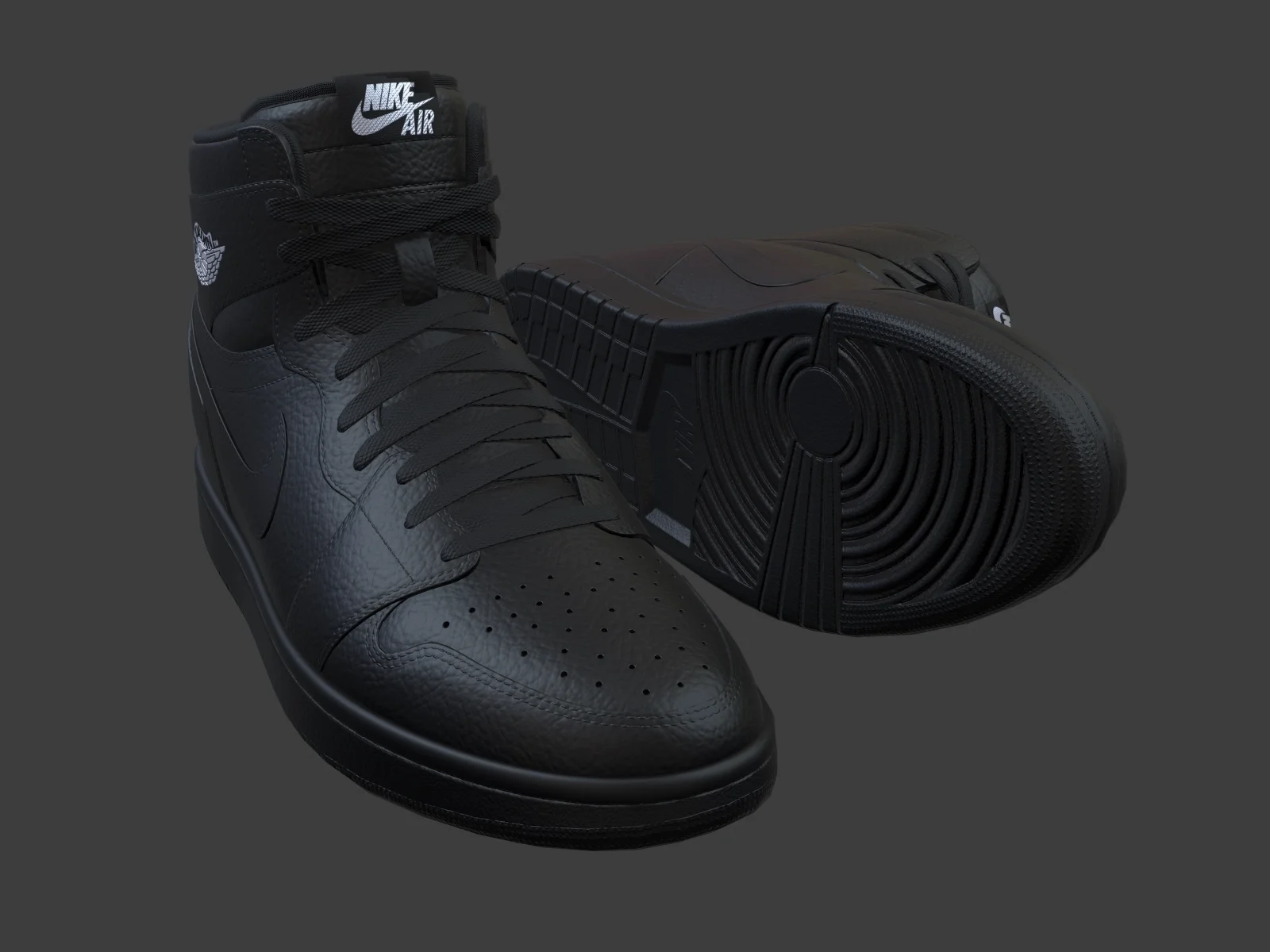 Air Jordan 1-retro sneaker 2, 3D model preview 11