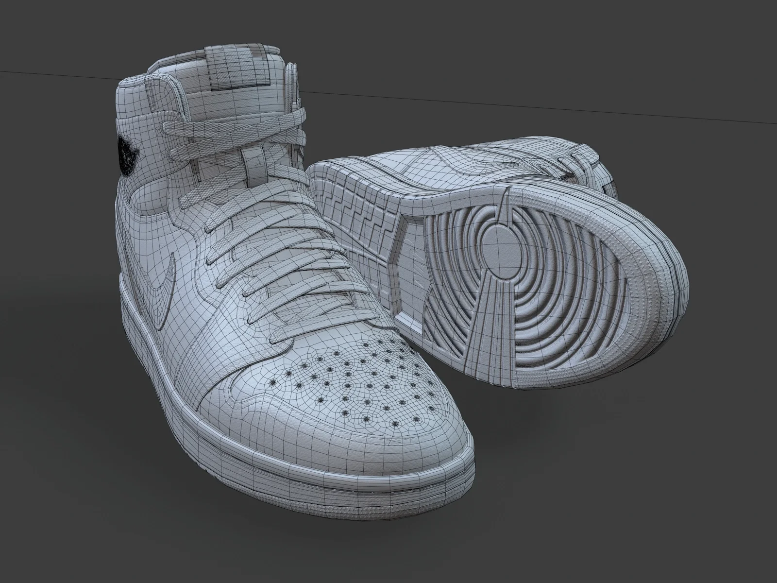 Air Jordan 1-retro sneaker 2, 3D model preview 12