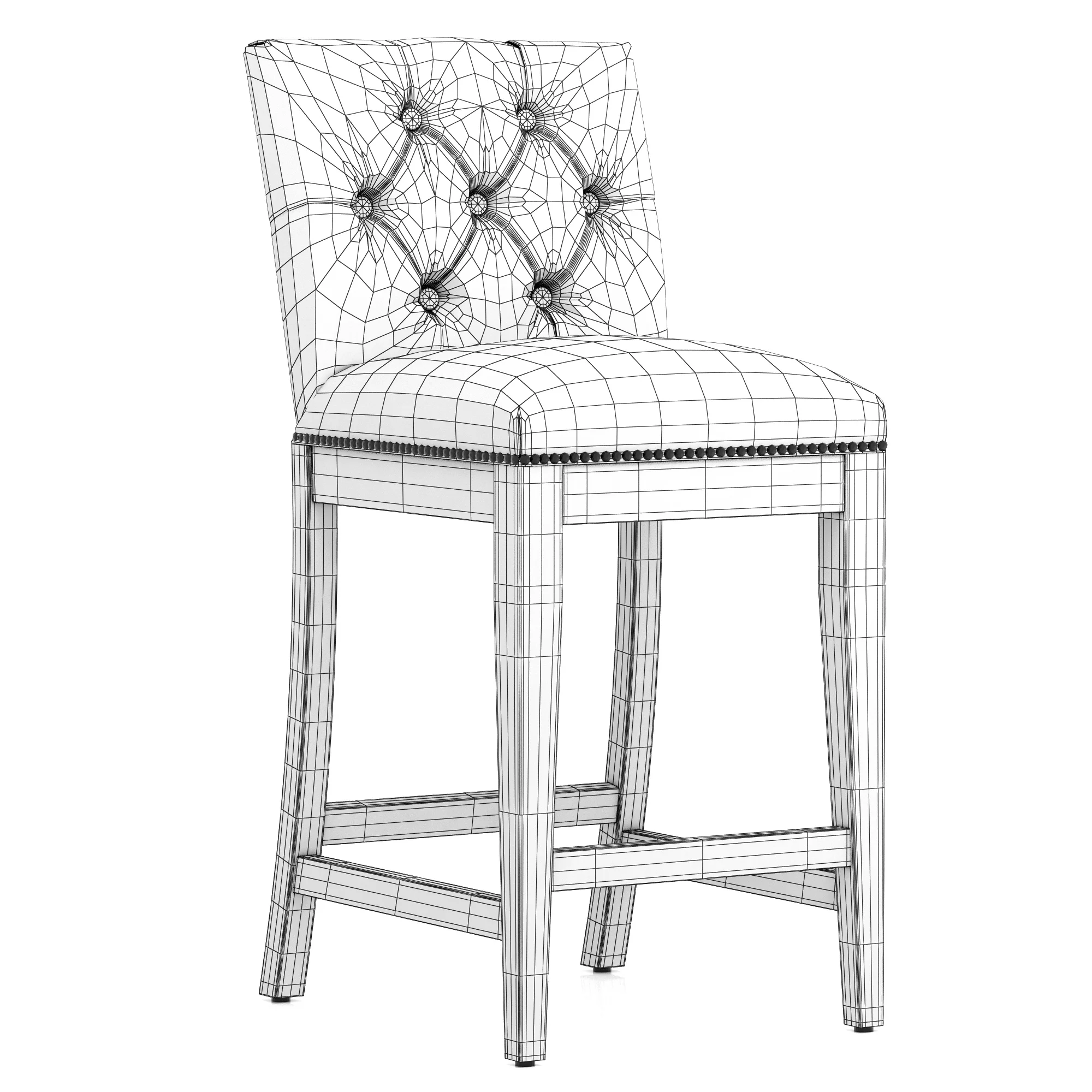 EICHHOLTZ Counter Stool Domino — 3D model preview 8