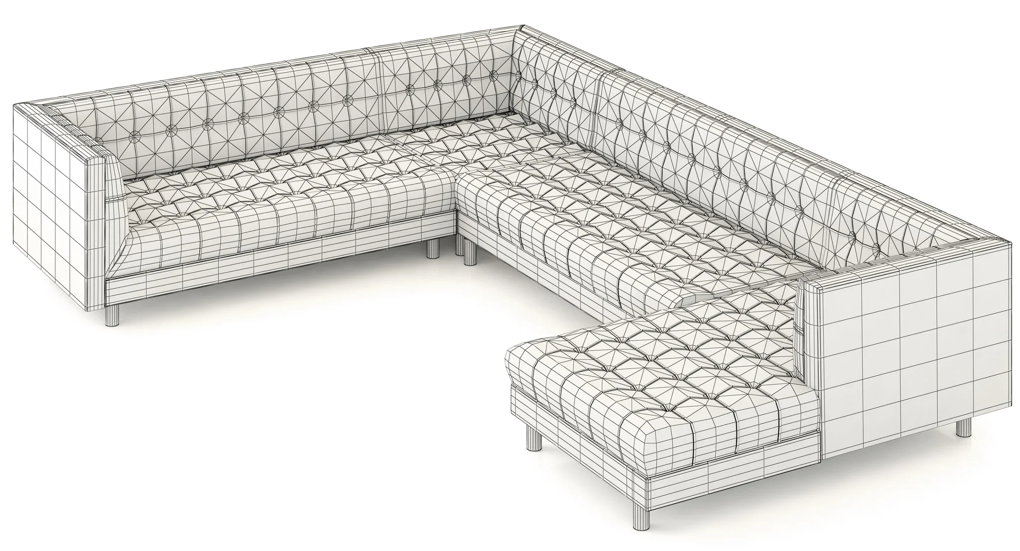 Bernhardt Dunhill Sectional Sofa — 3D model preview 2