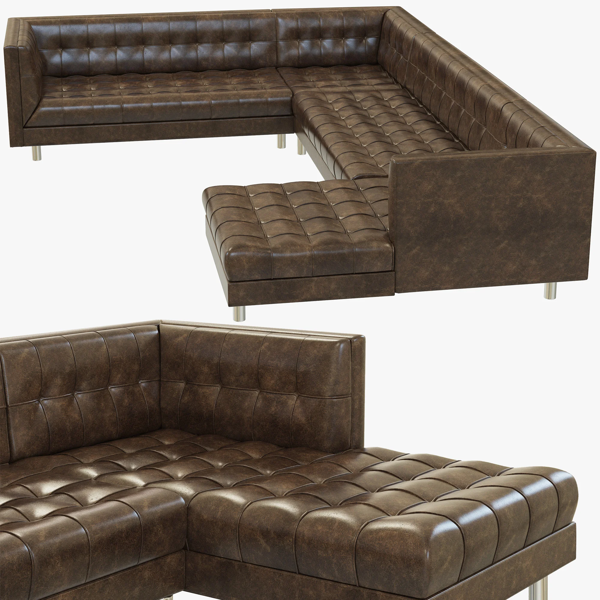 Bernhardt Dunhill Sectional Sofa — 3D model preview 6