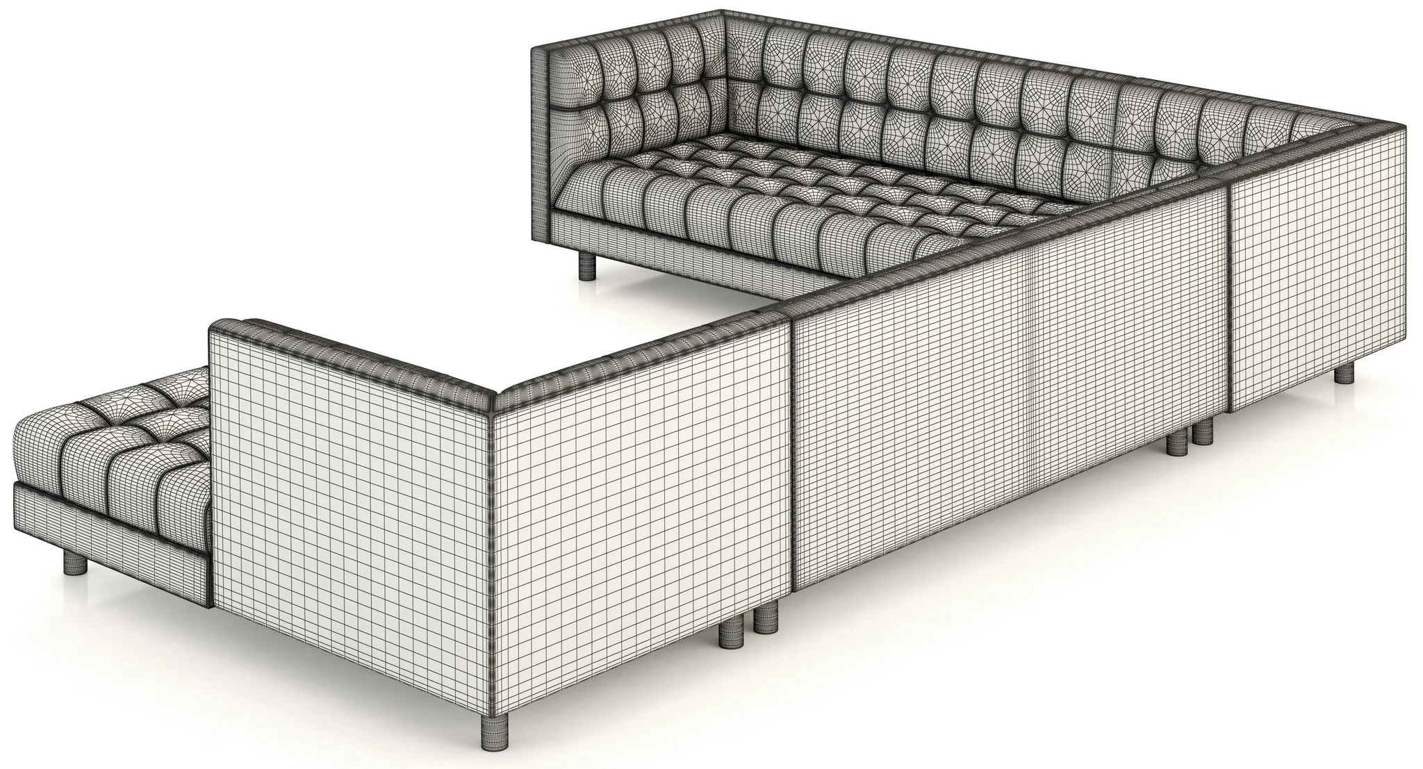 Bernhardt Dunhill Sectional Sofa — 3D model preview 9