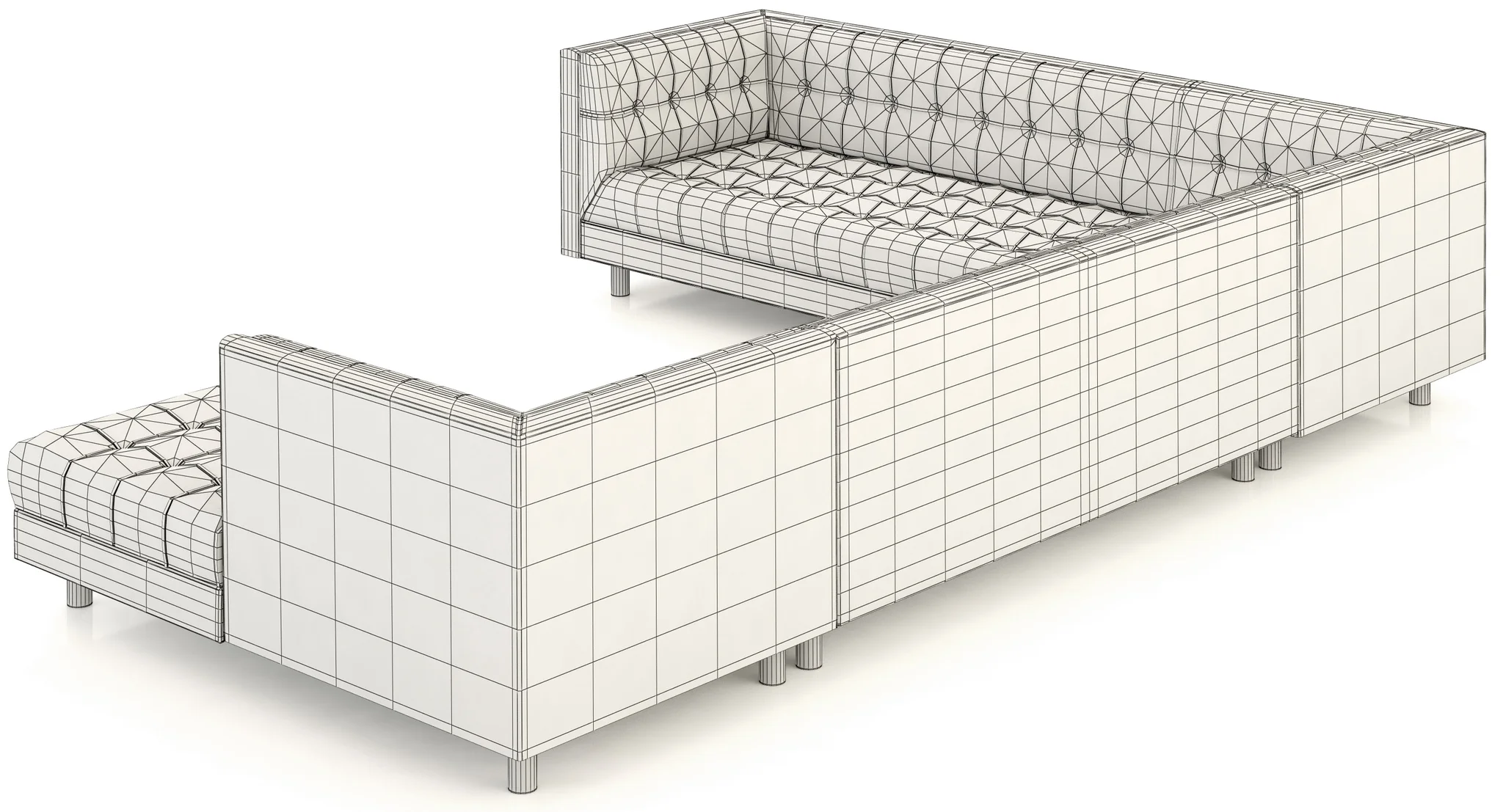 Bernhardt Dunhill Sectional Sofa — 3D model preview 10
