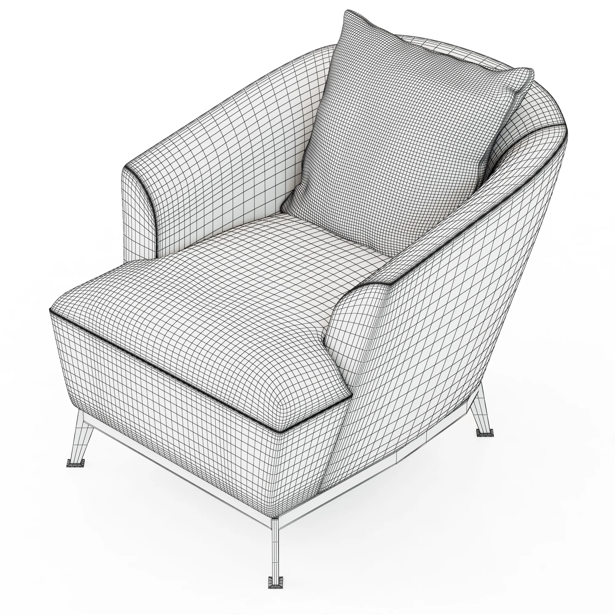 Roche Bobois Orlando Armchair — 3D model preview 8