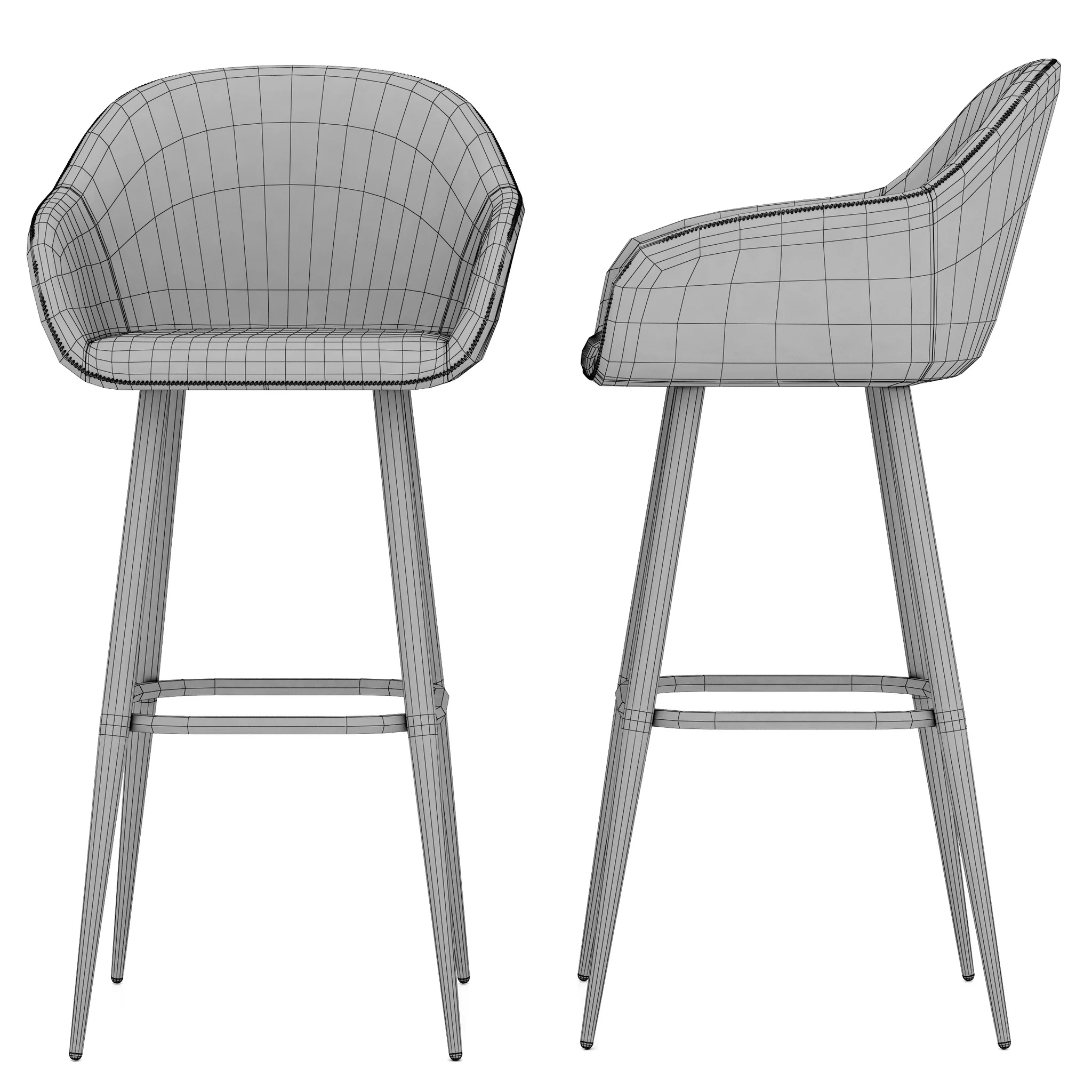 Deephouse Ervin Barstool — 3D model preview 8