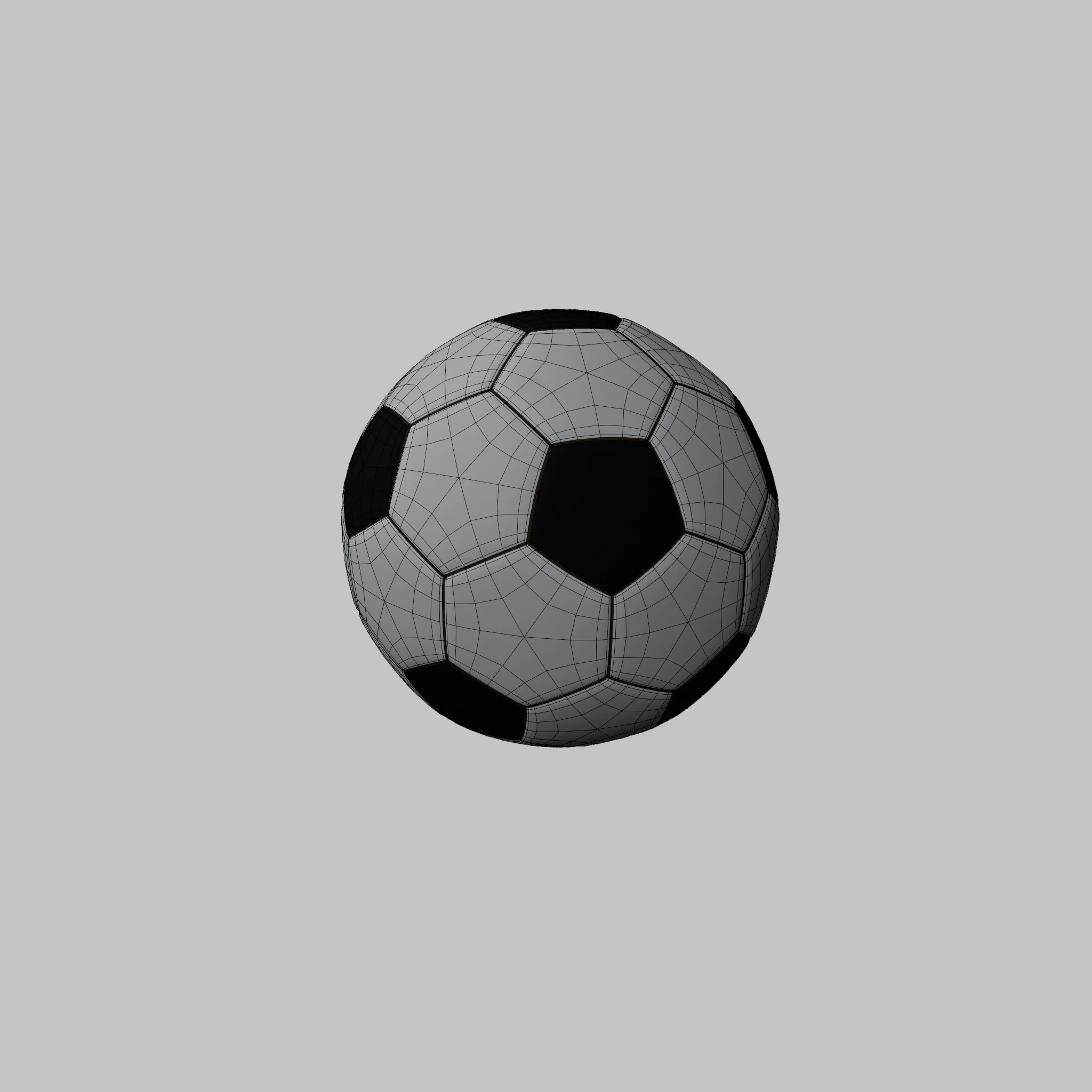 Classic Soccer Ball - Clean & Weathered 3D Model, 3D model preview 4