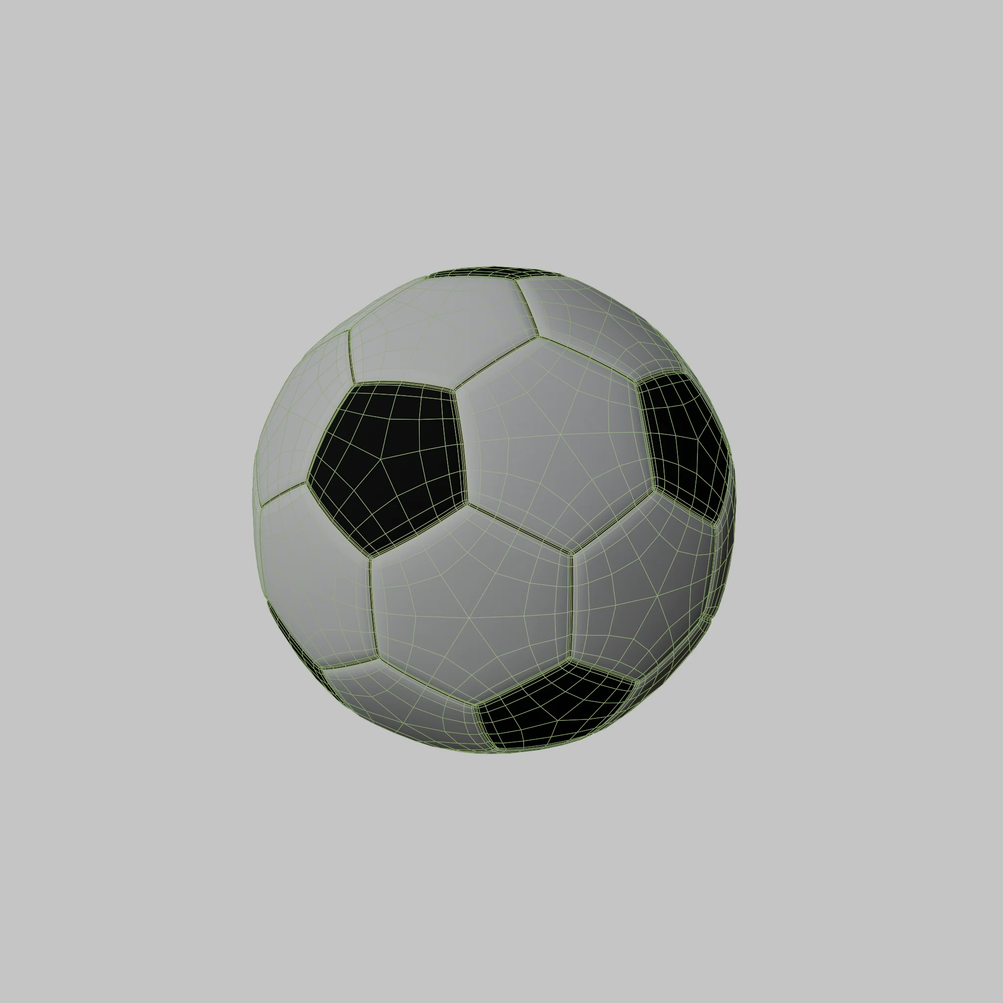 Classic Soccer Ball - Clean & Weathered 3D Model, 3D model preview 5
