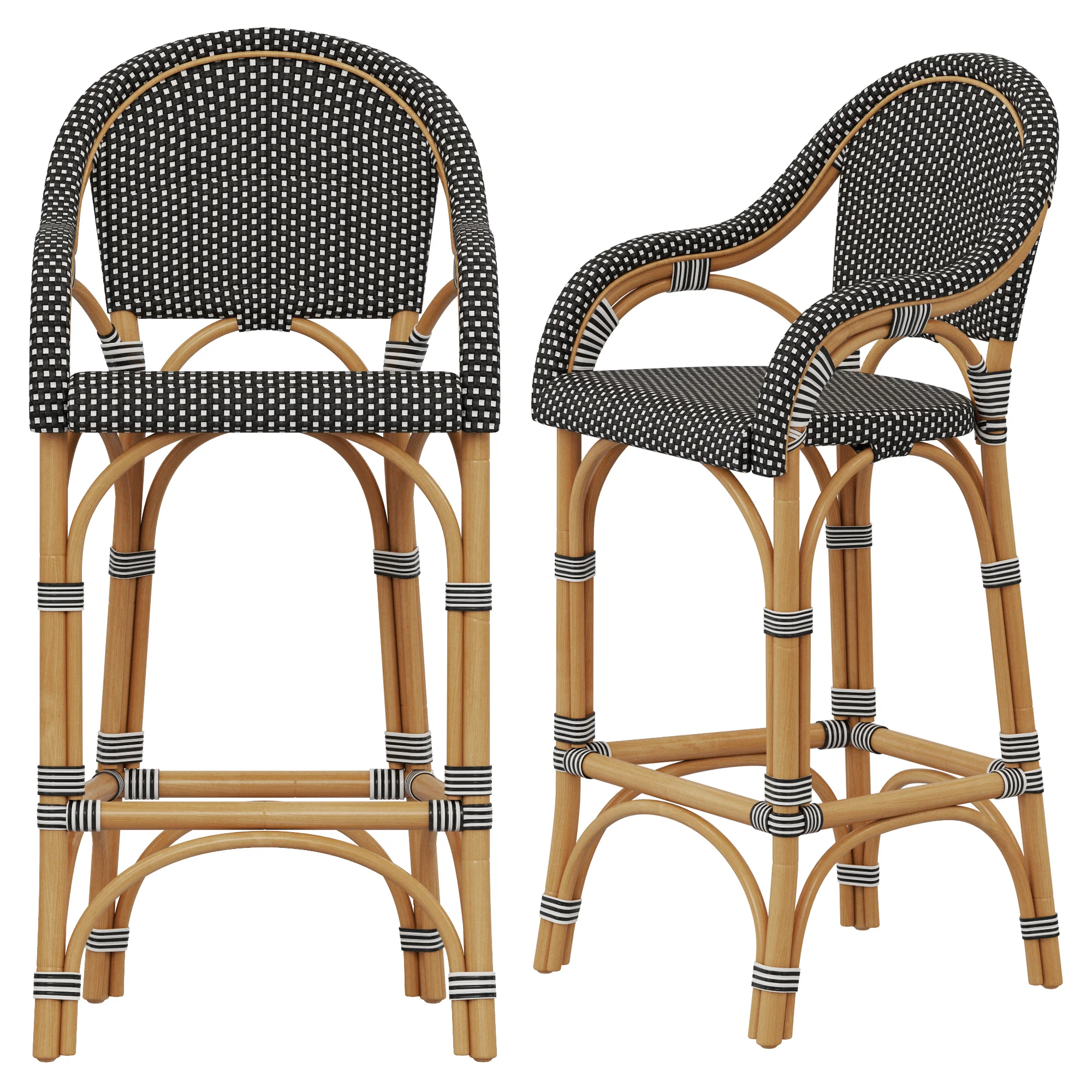 Restoration Hardware St. Germain Resin Stool — 3D model preview 8