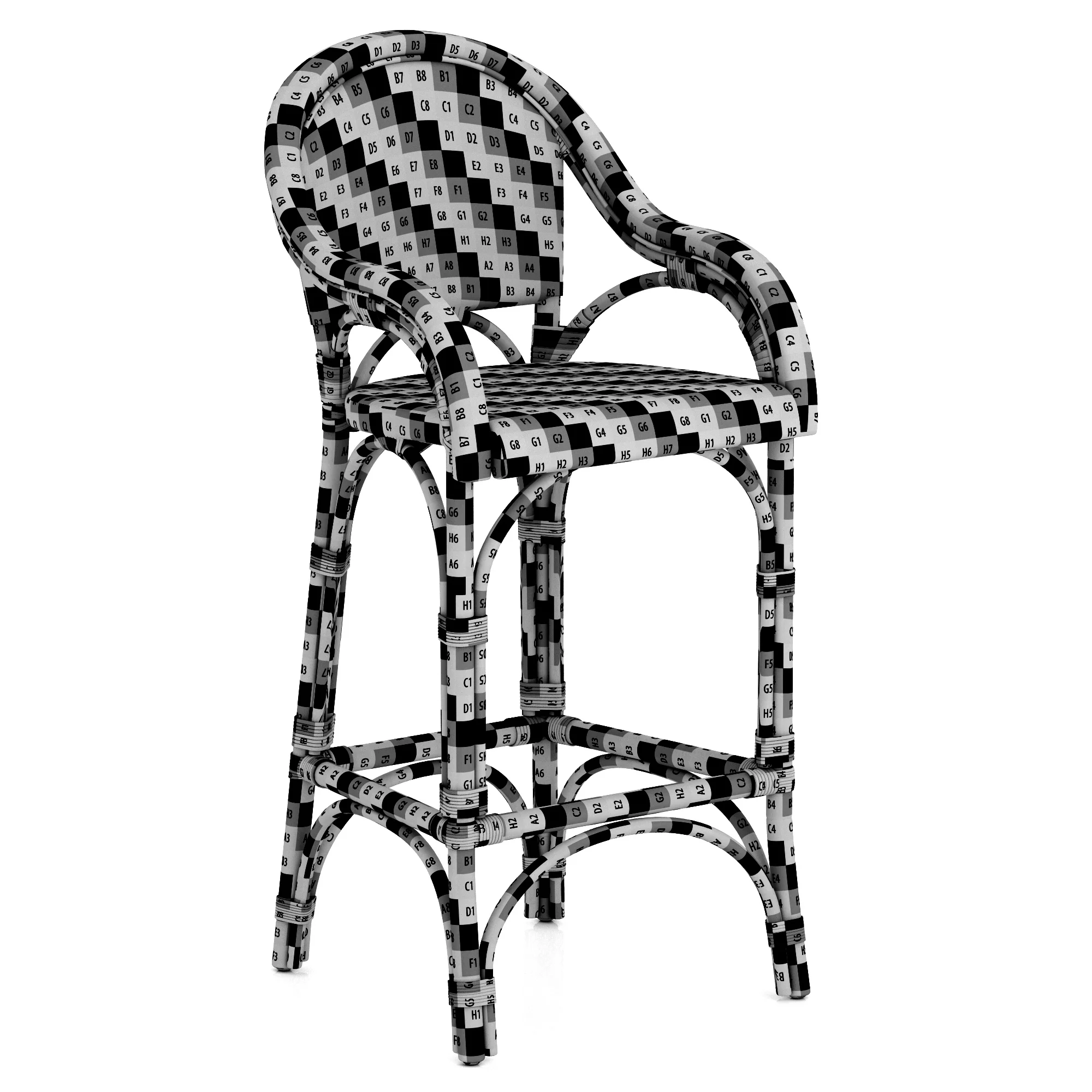 Restoration Hardware St. Germain Resin Stool — 3D model preview 11