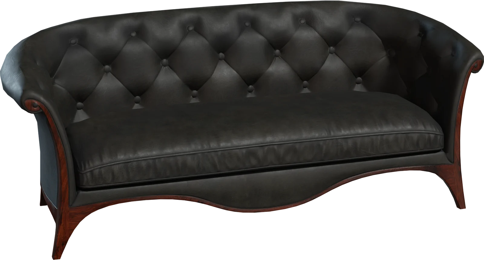 Victorian Tufted Leather Chesterfield Sofa