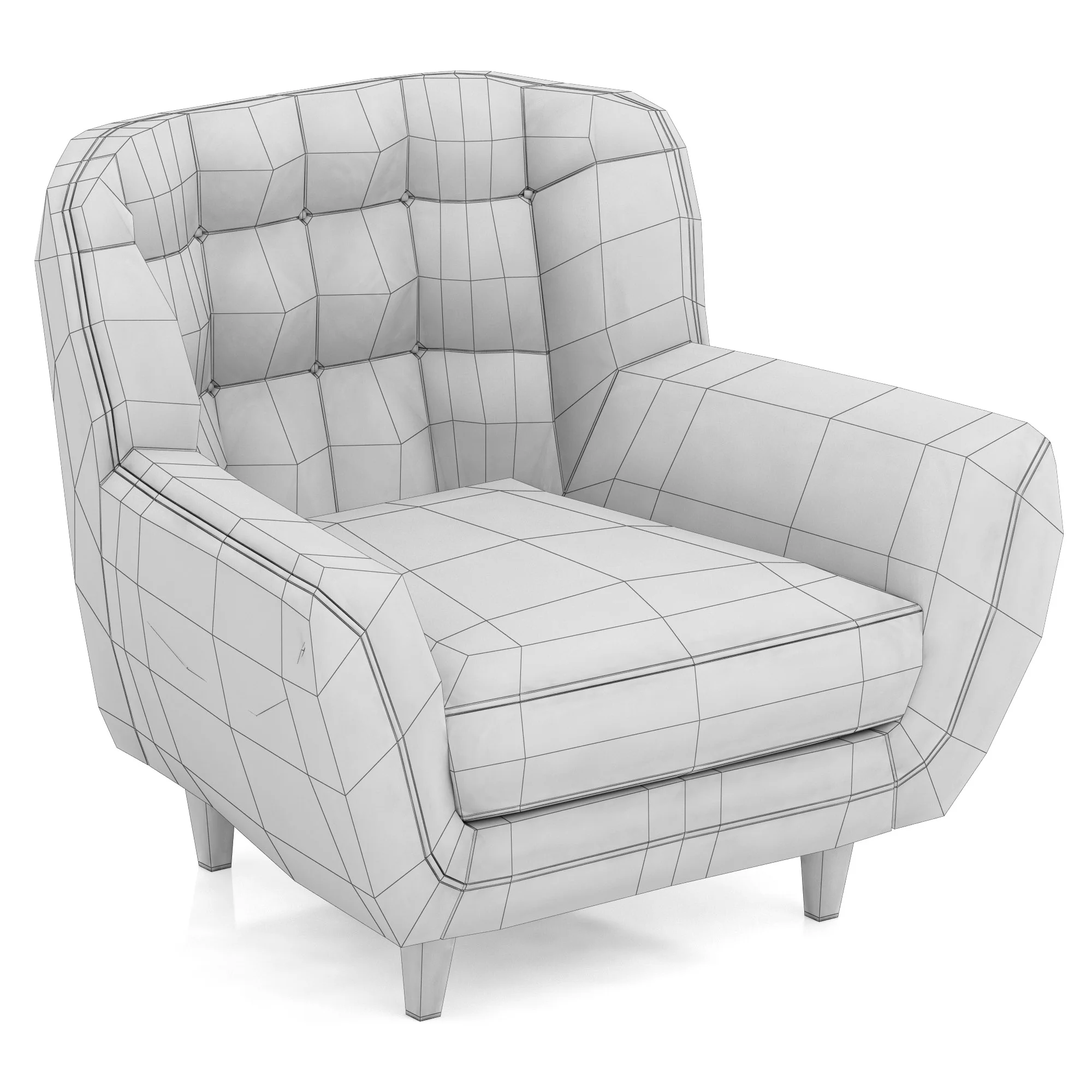 Deephouse Toskana Armchair — 3D model preview 7