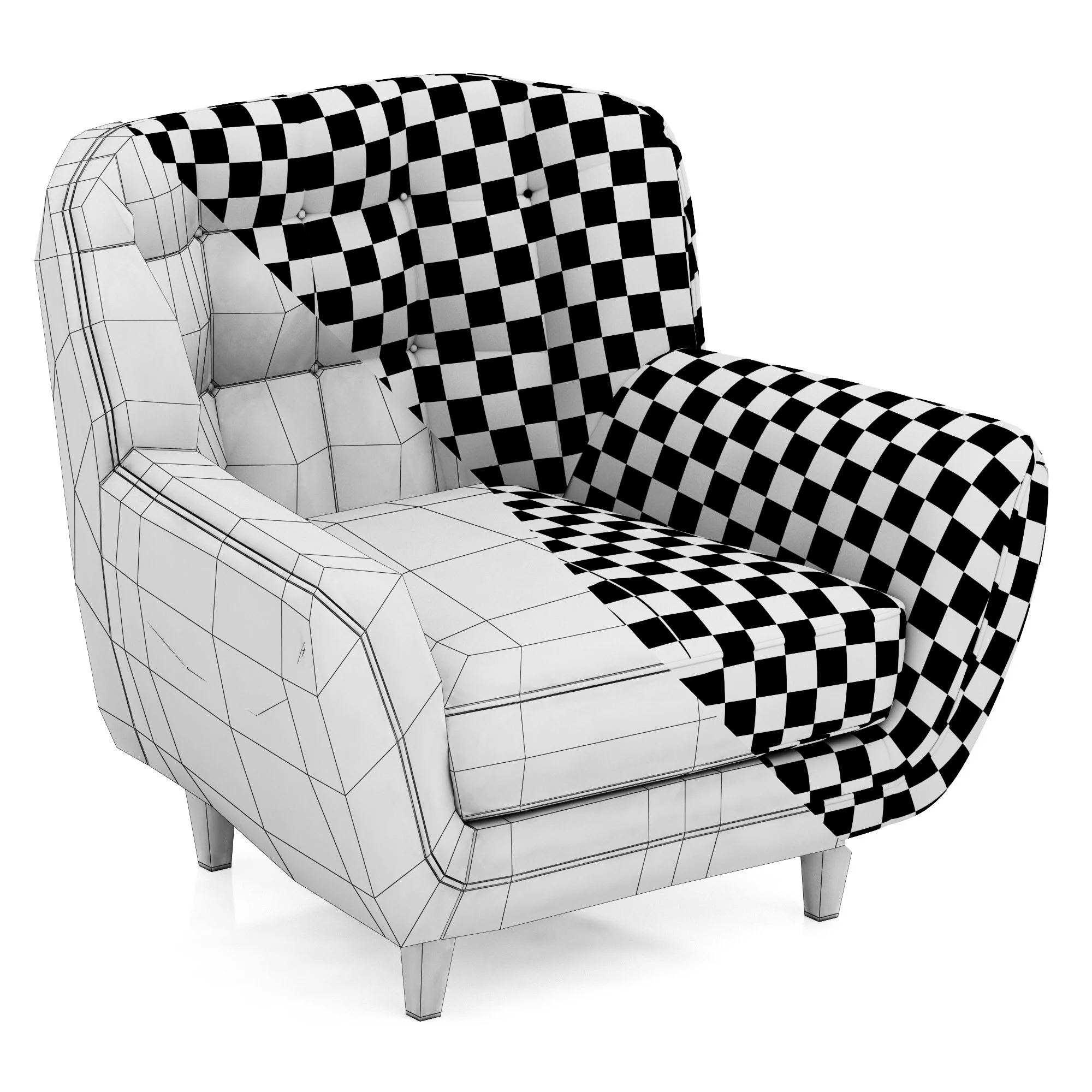 Deephouse Toskana Armchair — 3D model preview 8