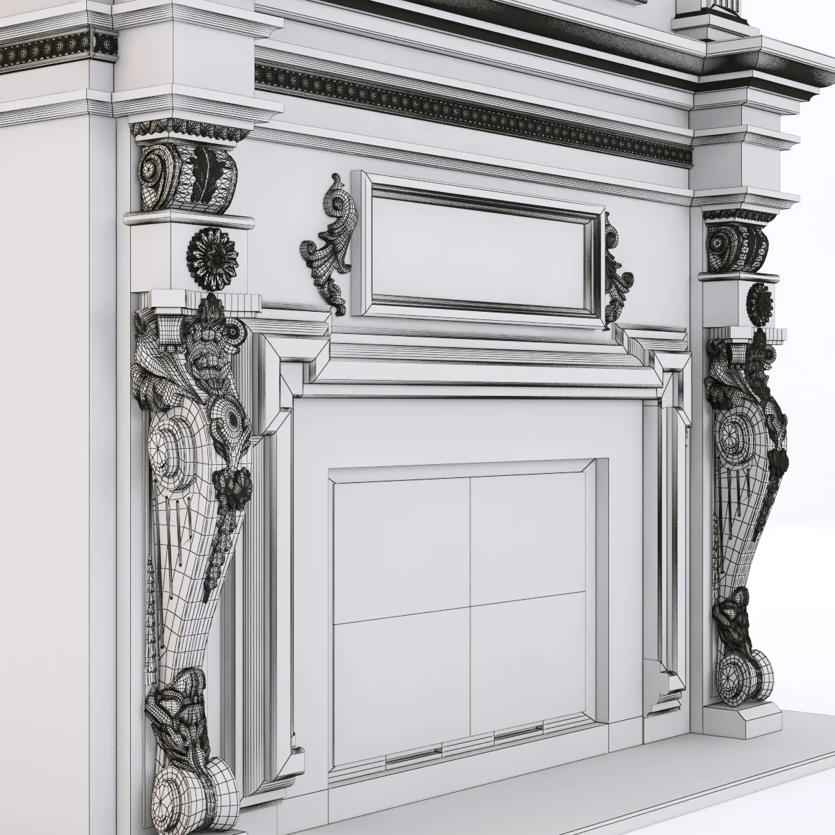 Marble Fireplace — 3D model preview 3