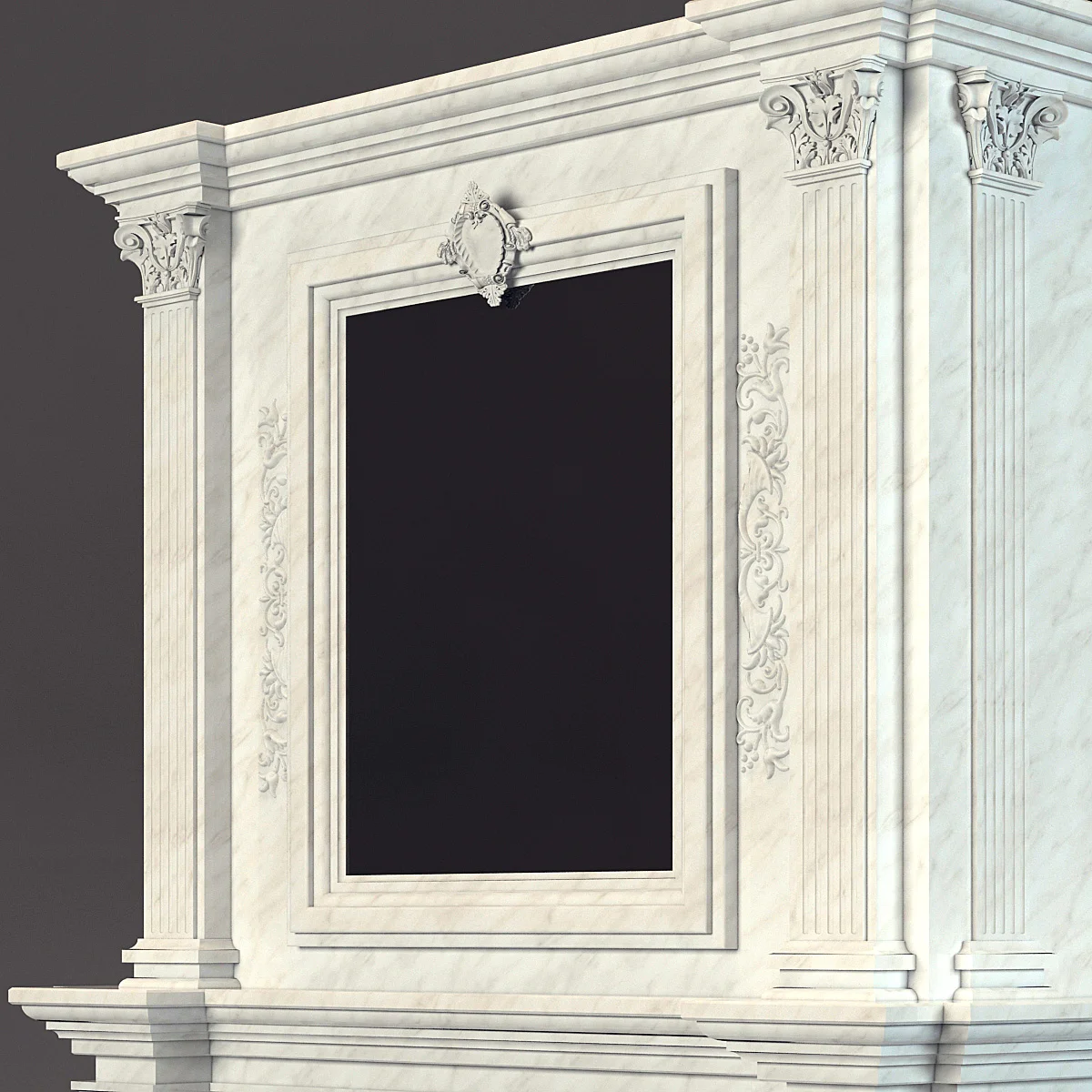 Marble Fireplace — 3D model preview 6