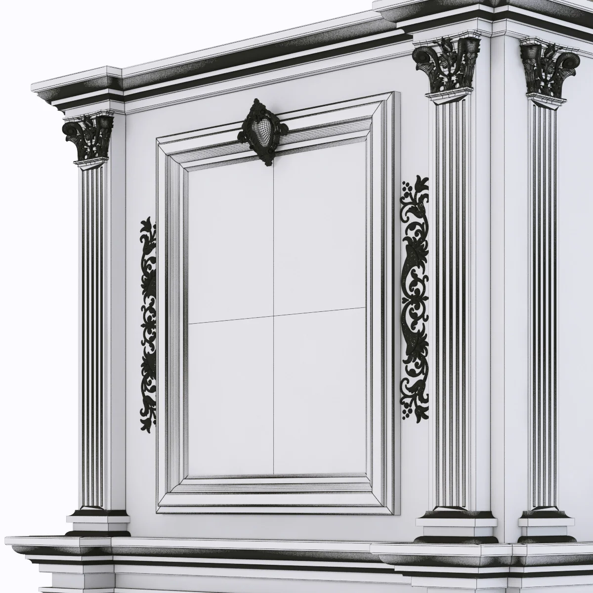 Marble Fireplace — 3D model preview 7