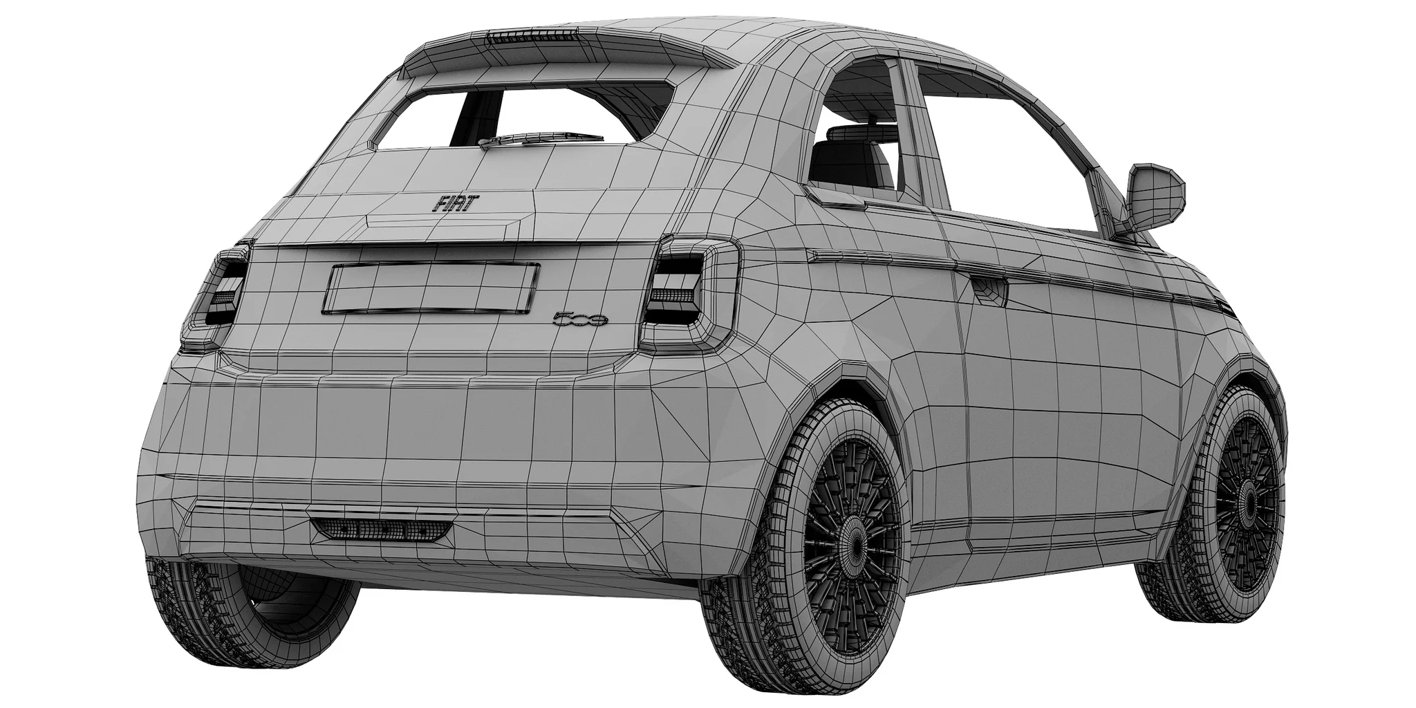 Fiat 500 La Prima, 3D model preview 7