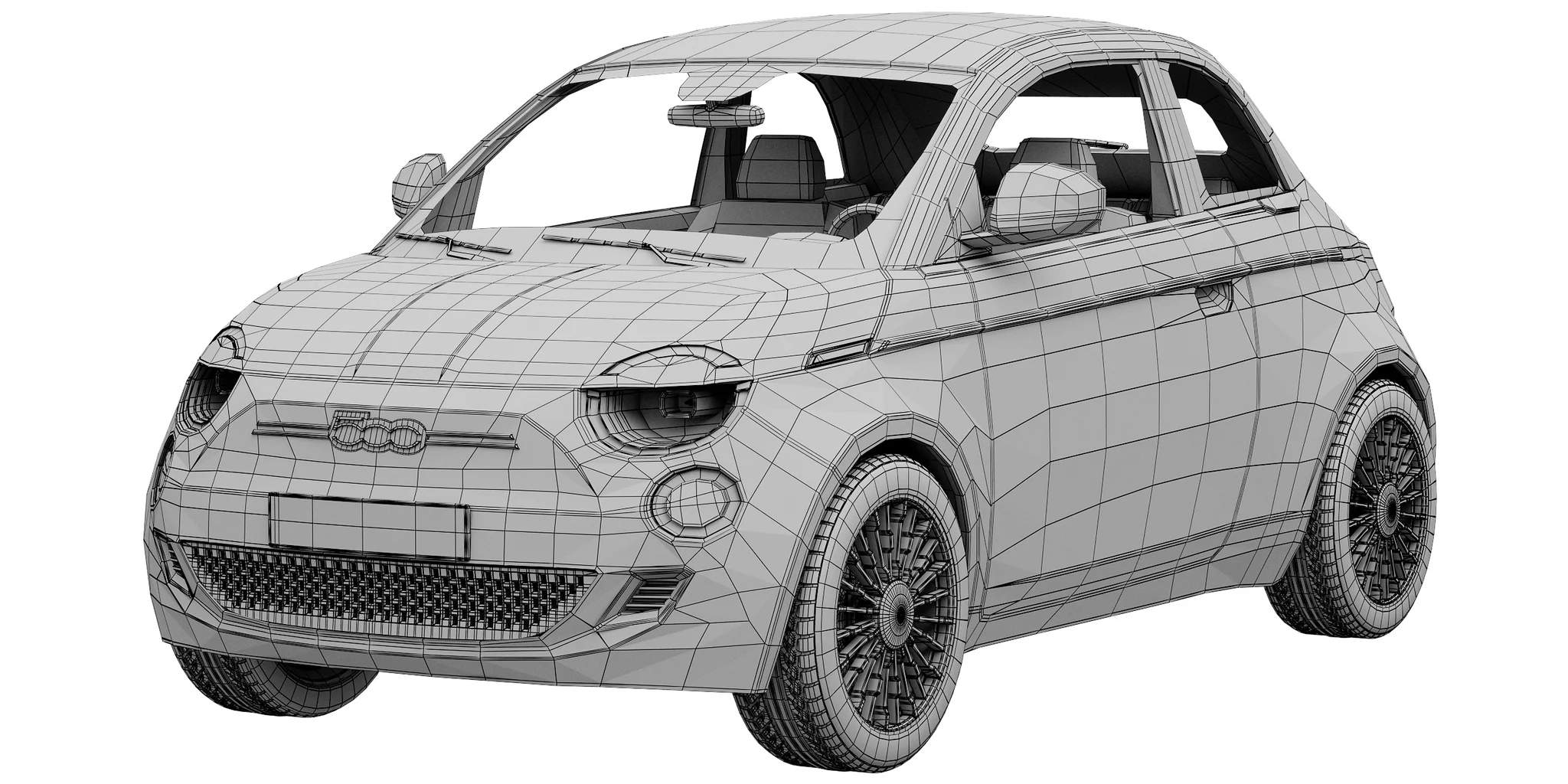 Fiat 500 La Prima, 3D model preview 11