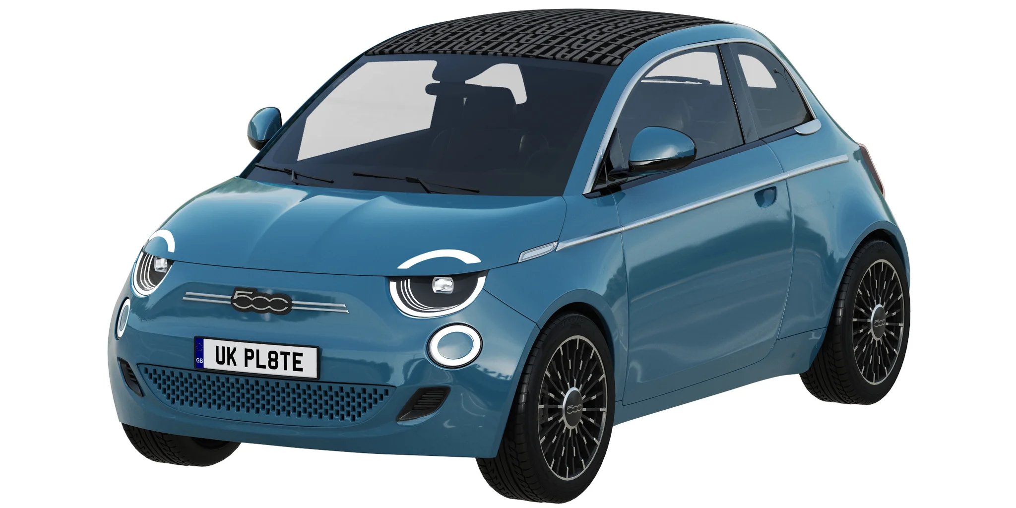Fiat 500 La Prima, 3D model preview 12