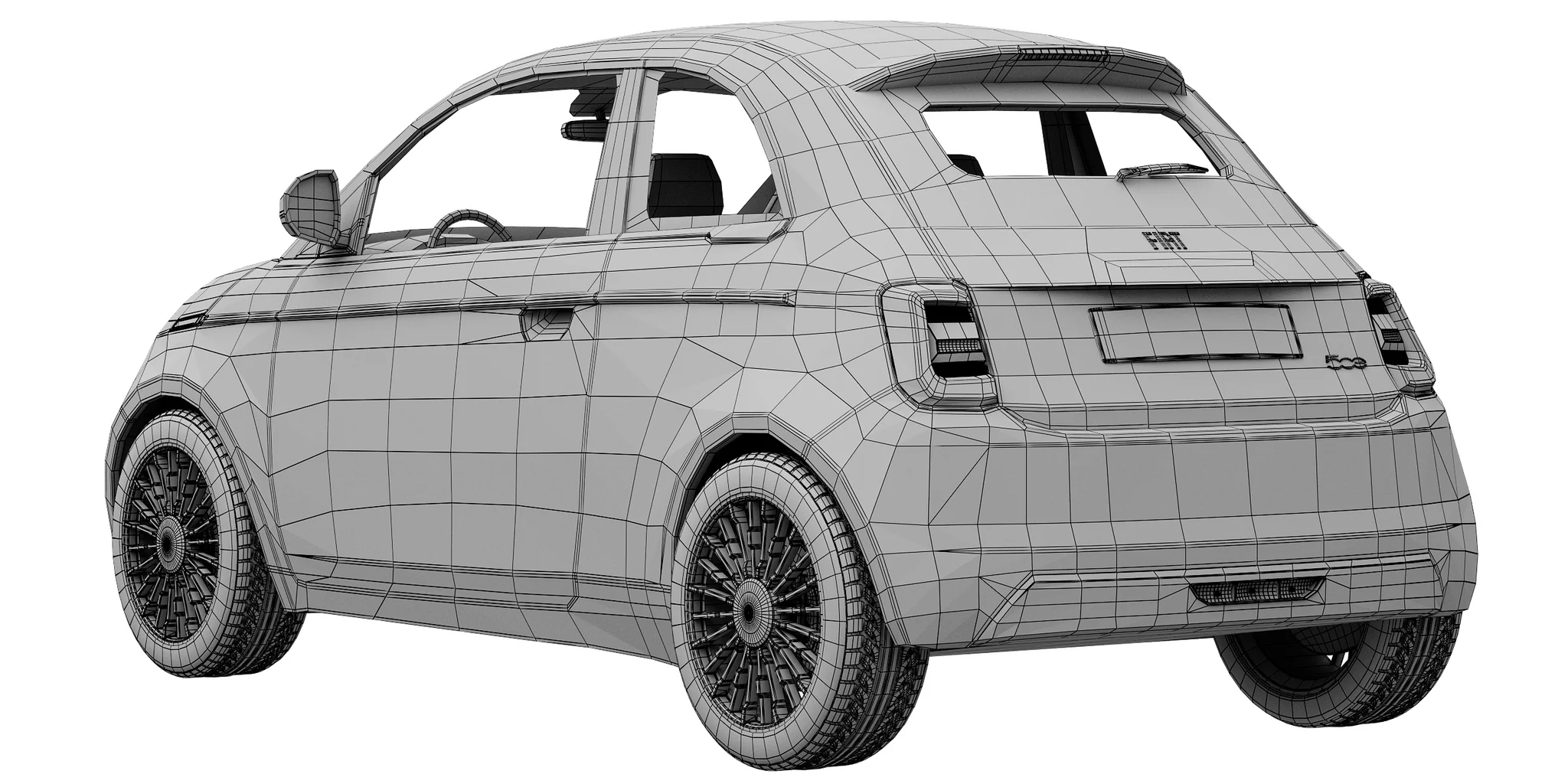 Fiat 500 La Prima, 3D model preview 22