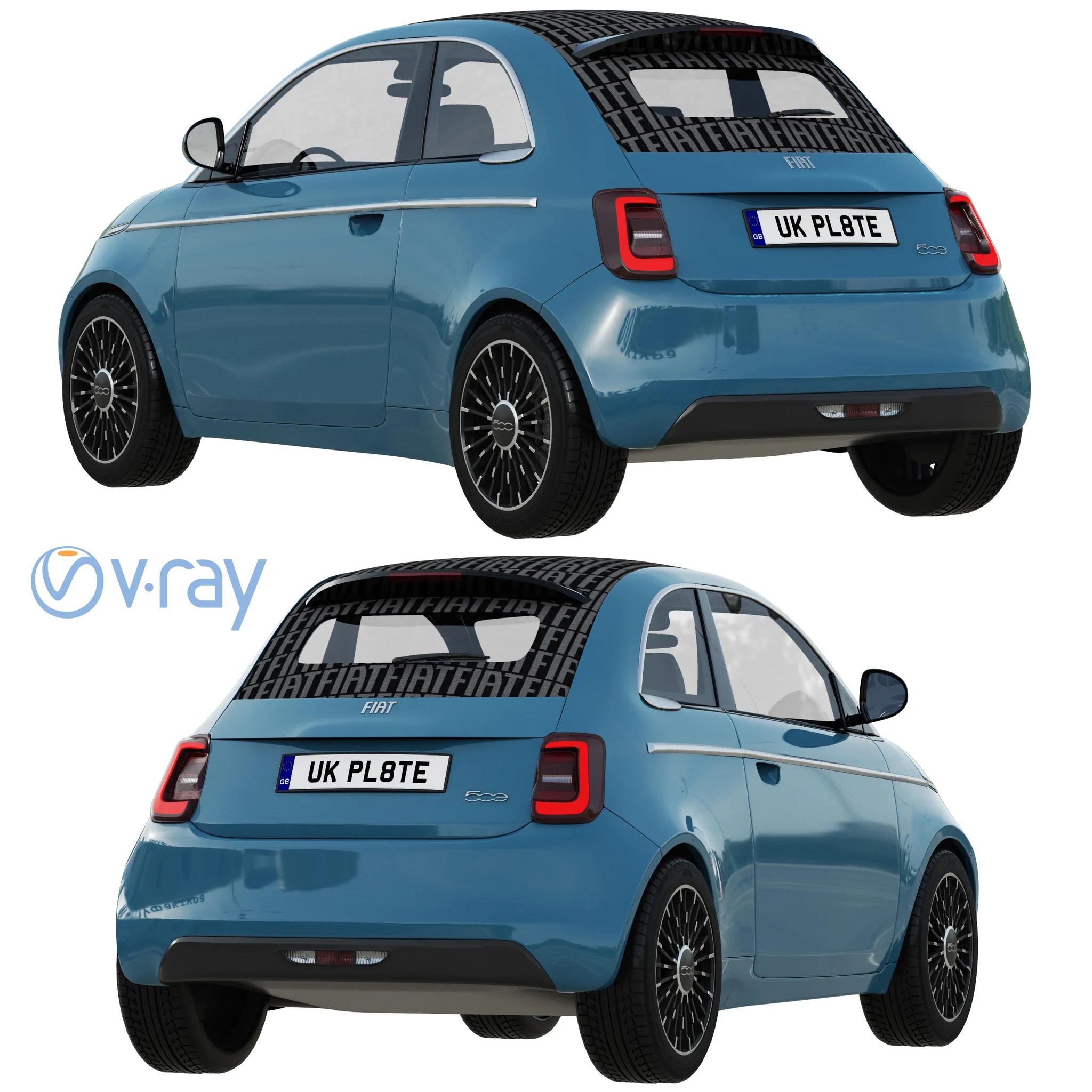 Fiat 500 La Prima, 3D model preview 24