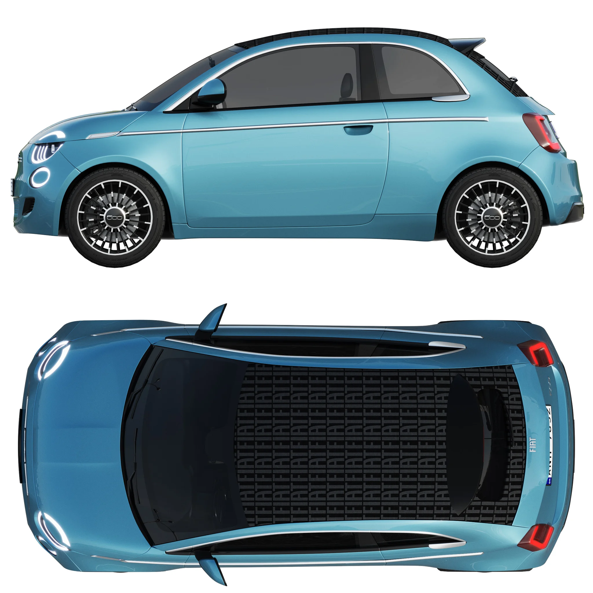 Fiat 500 La Prima, 3D model preview 28