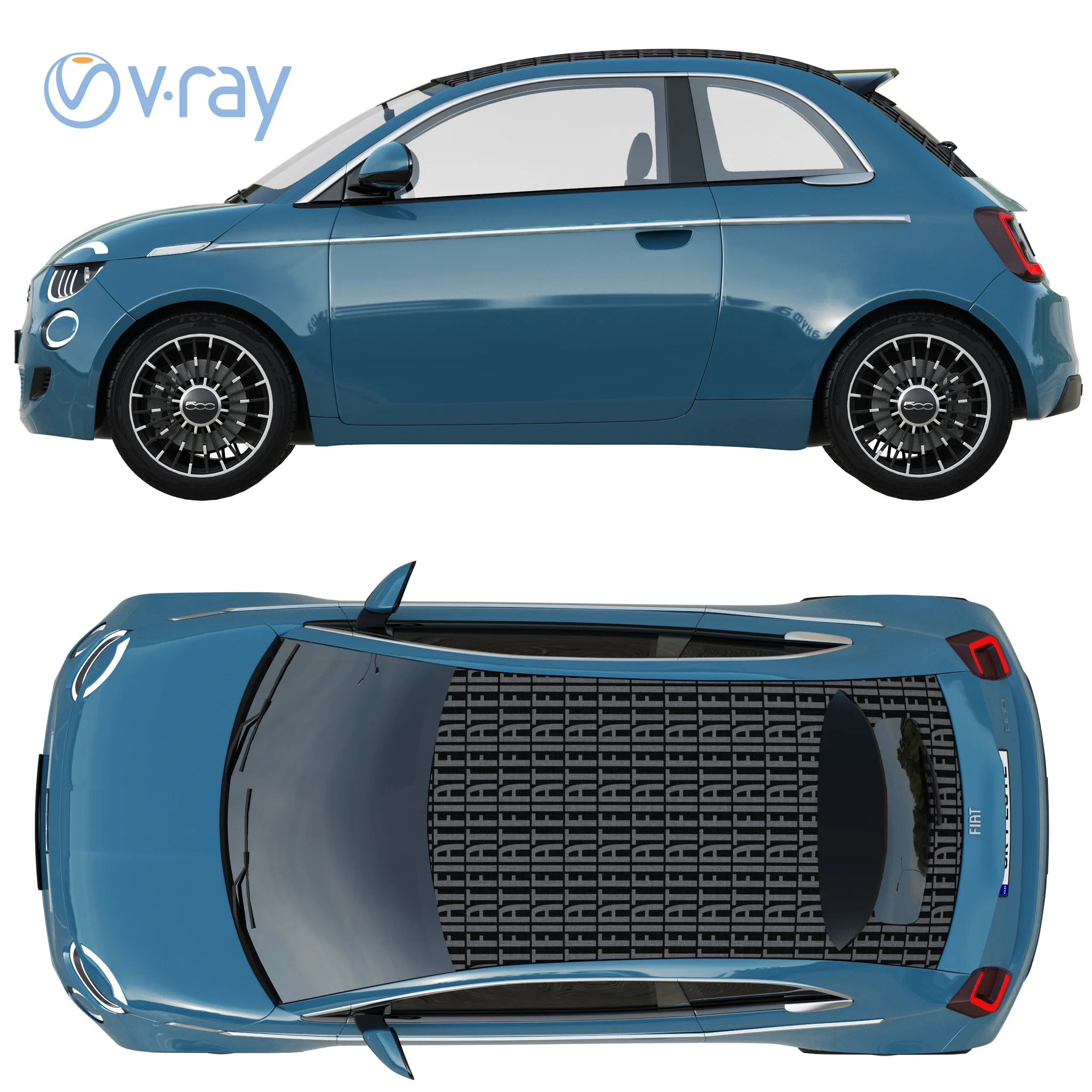 Fiat 500 La Prima, 3D model preview 30