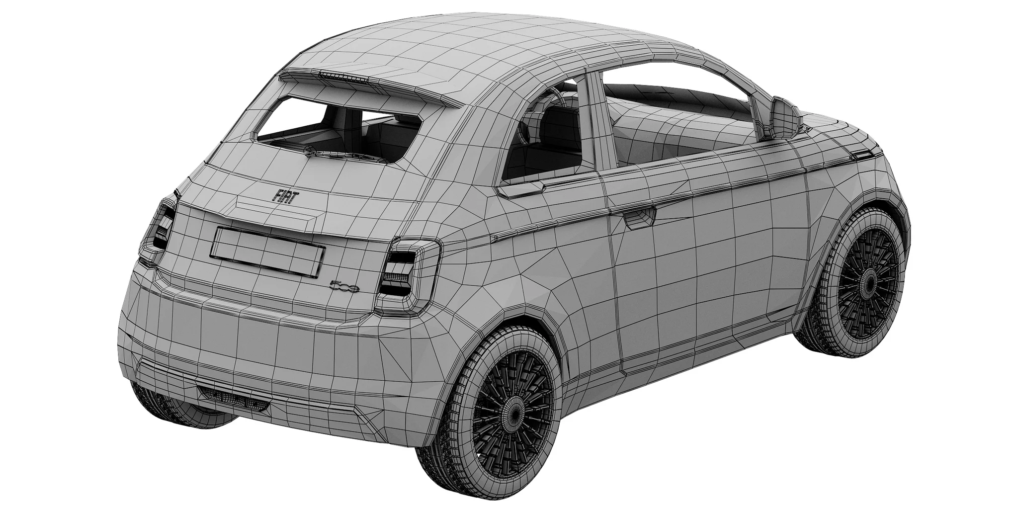 Fiat 500 La Prima, 3D model preview 36