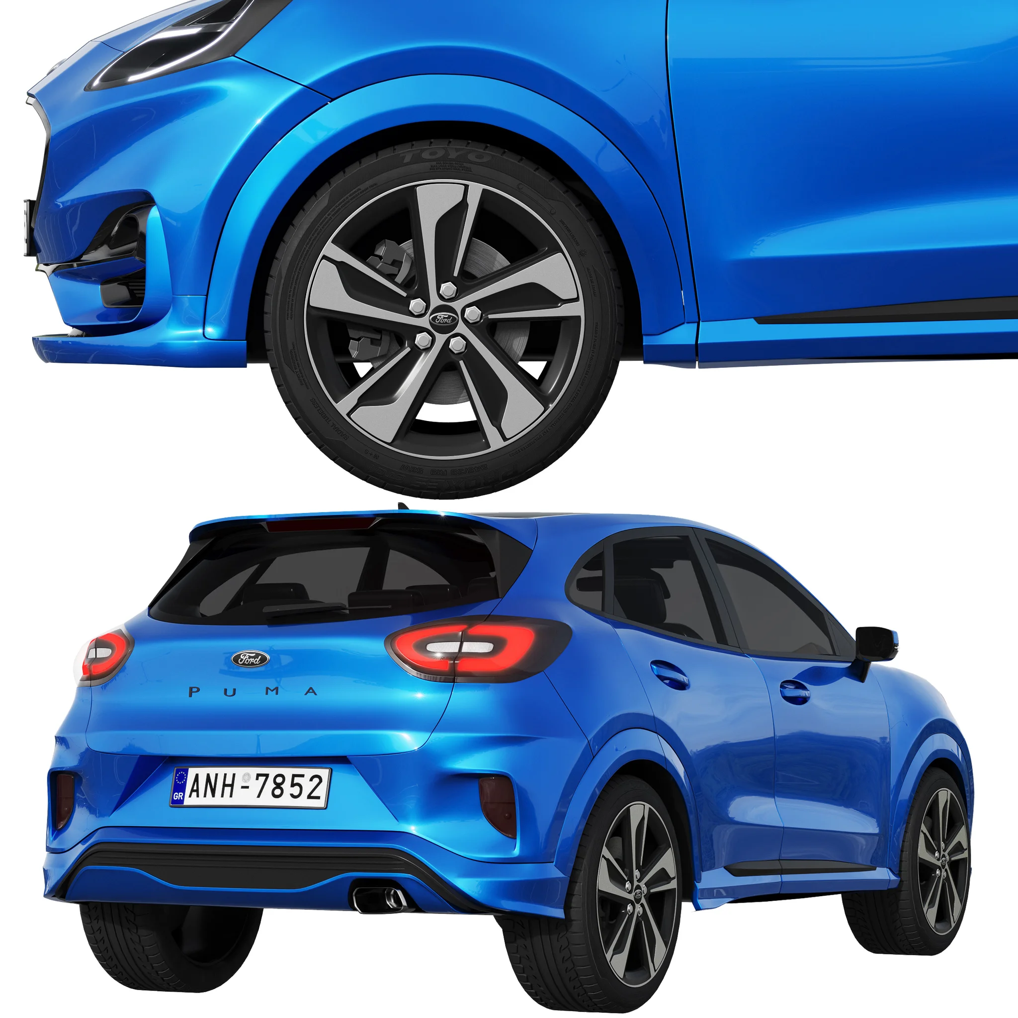 Ford Puma, 3D model preview 2
