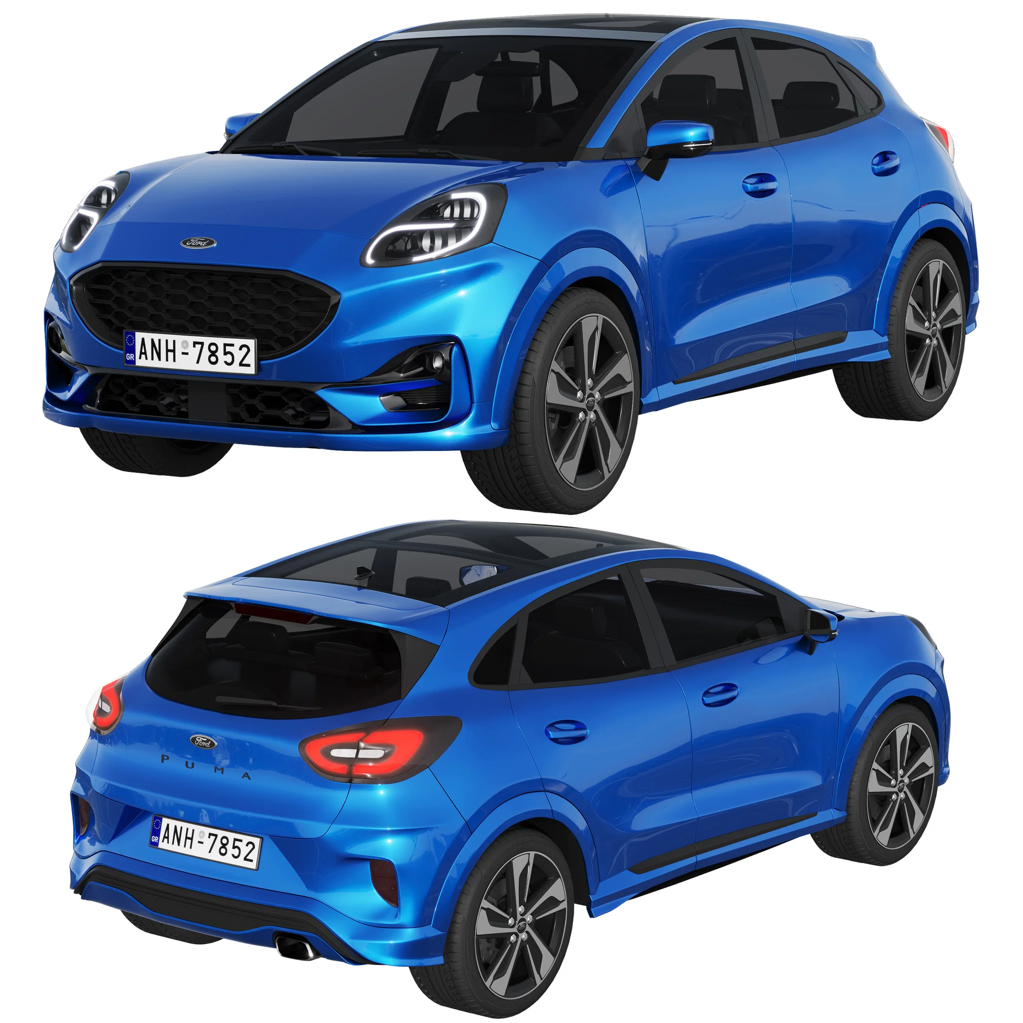 Ford Puma, 3D model preview 7