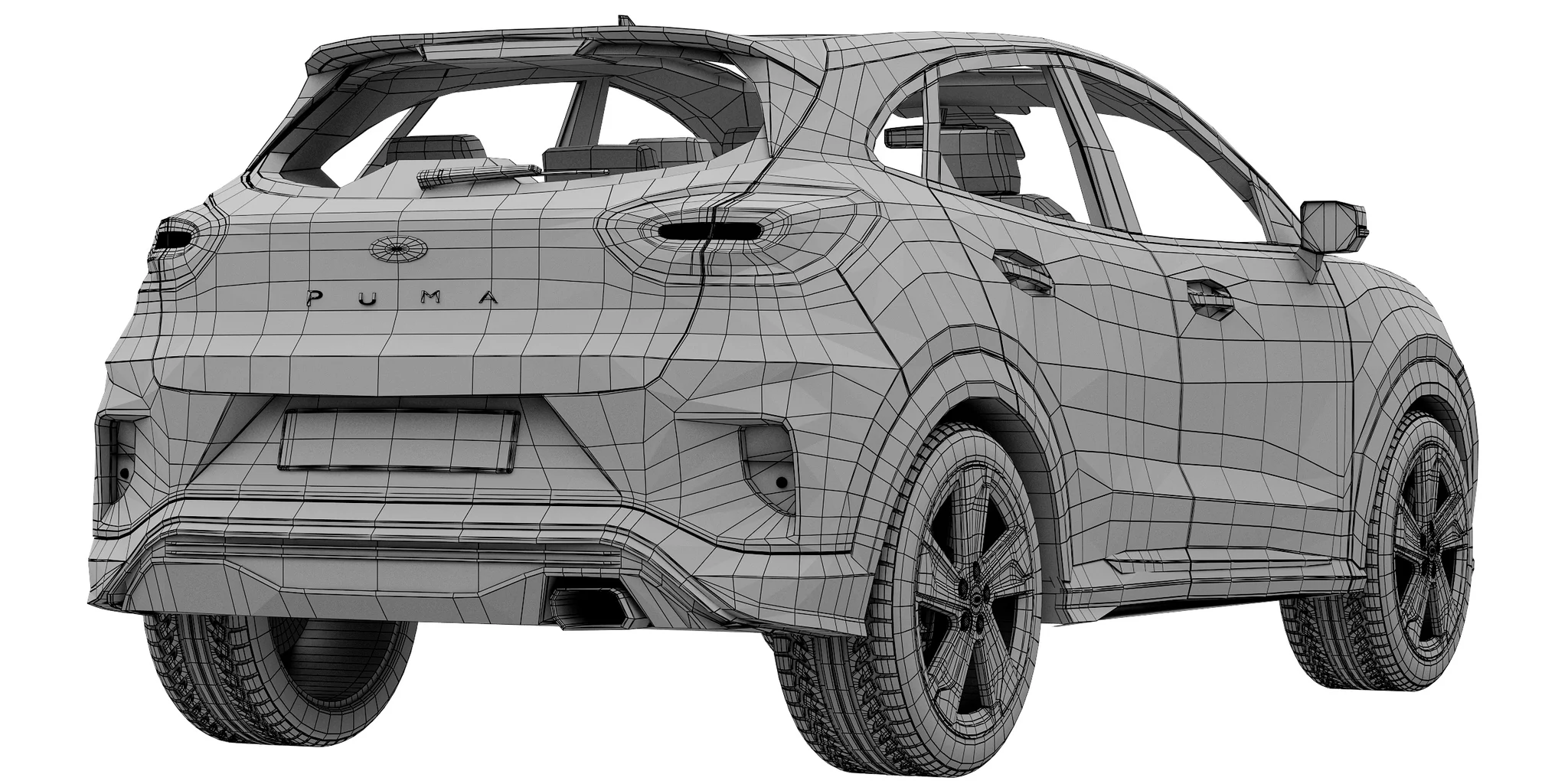 Ford Puma, 3D model preview 8