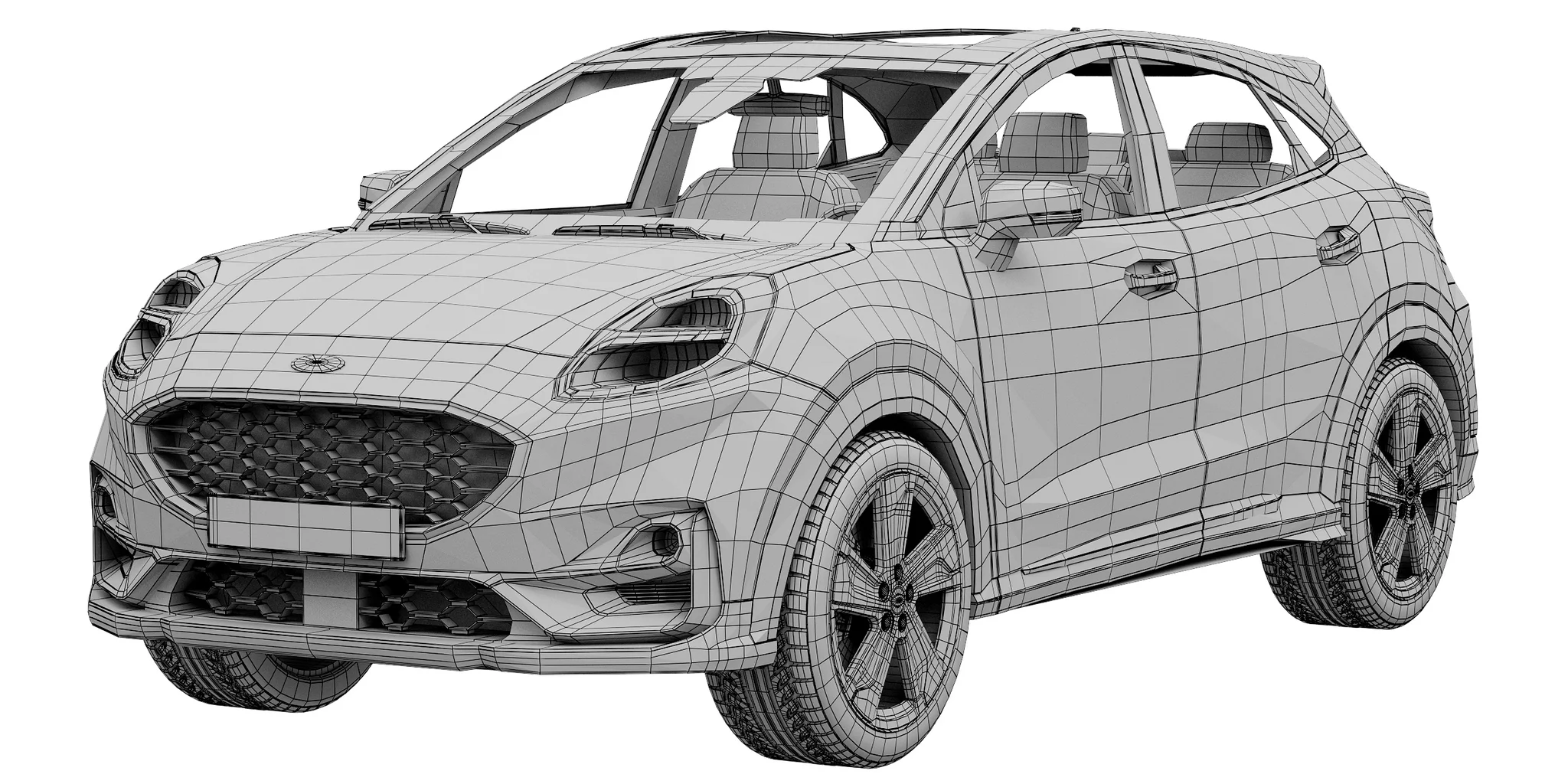 Ford Puma, 3D model preview 12